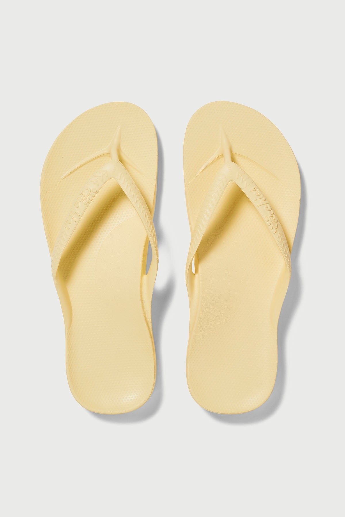 Archies Footwear Arch Support Thong Lemon