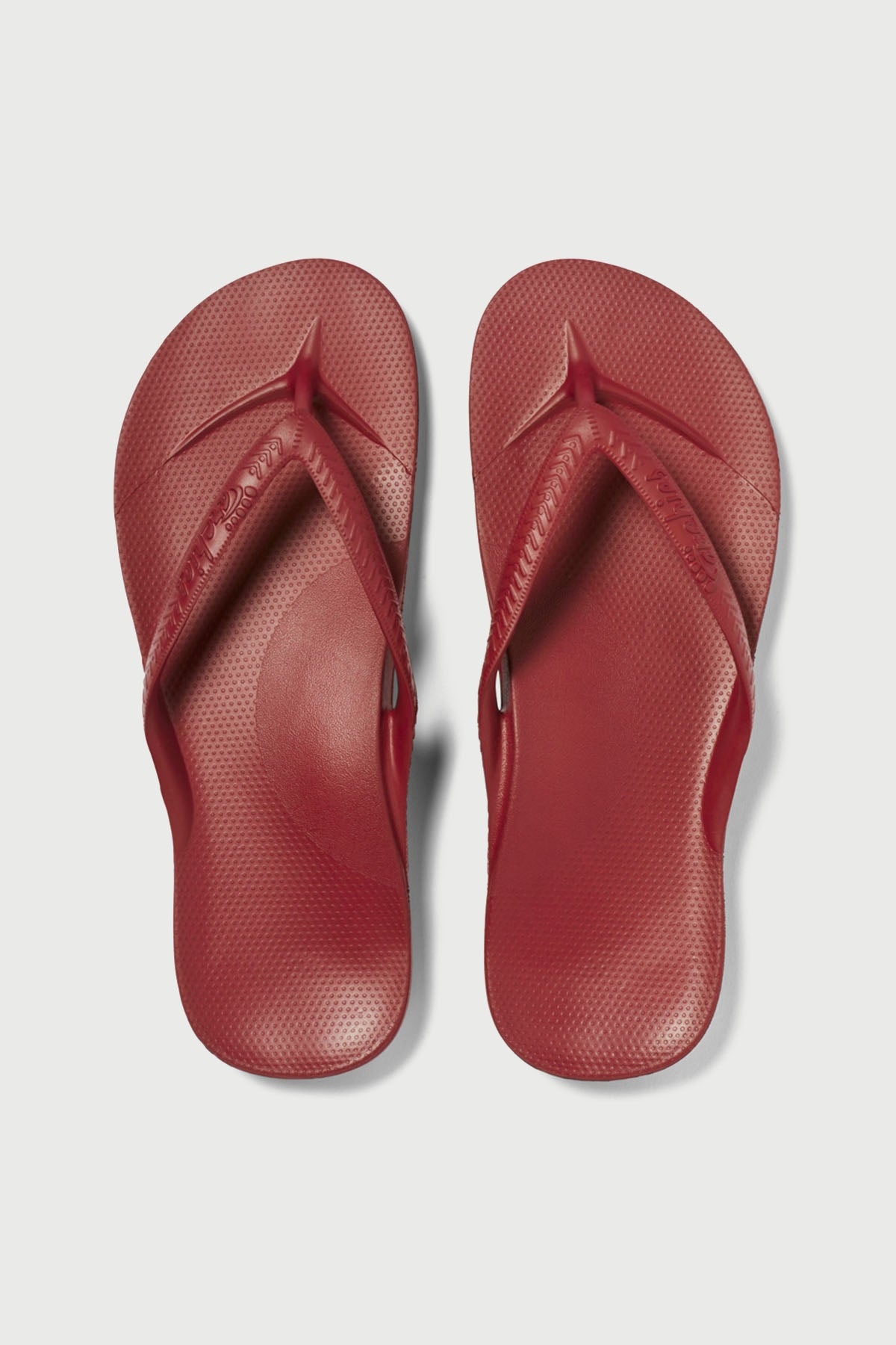 Archies Footwear Arch Support Thong Sangria Red