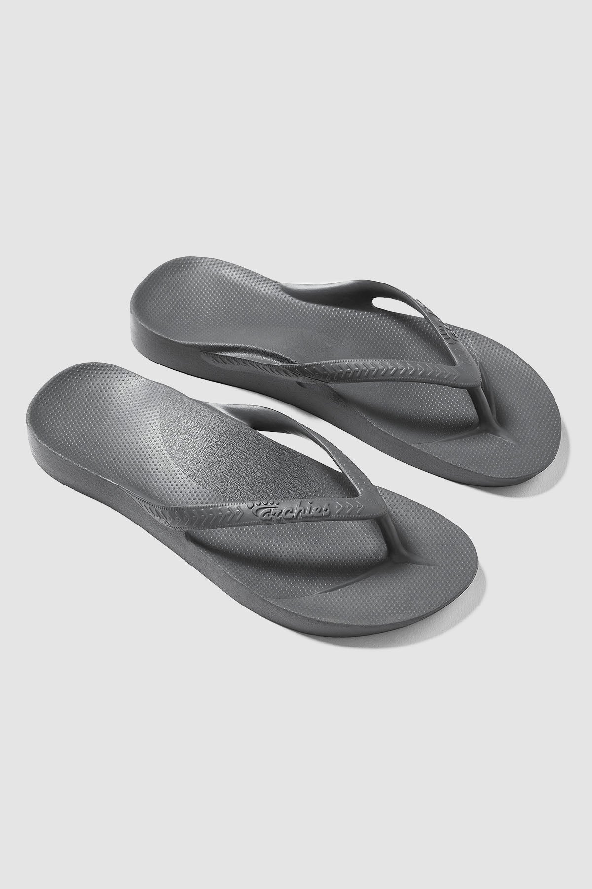 Archies Footwear Arch Support Thong Charcoal