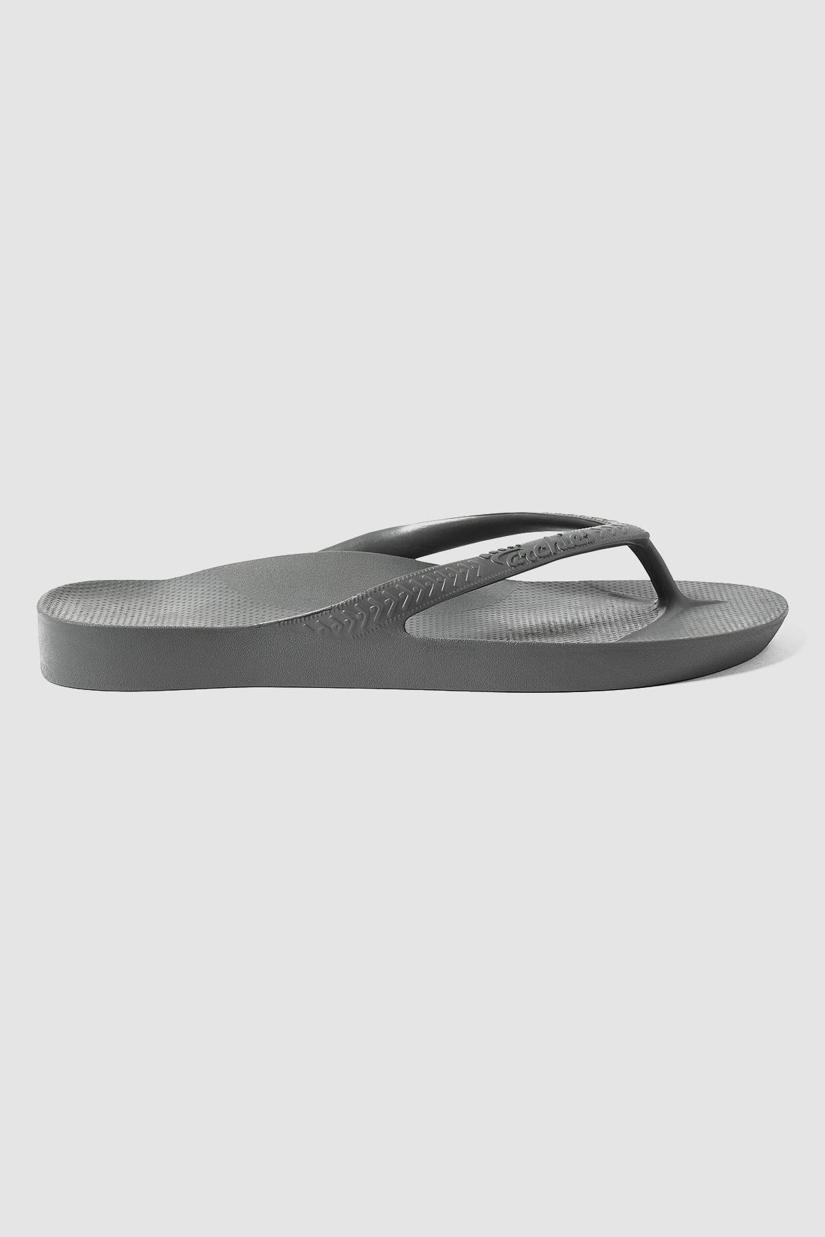 Archies Footwear Arch Support Thong Charcoal