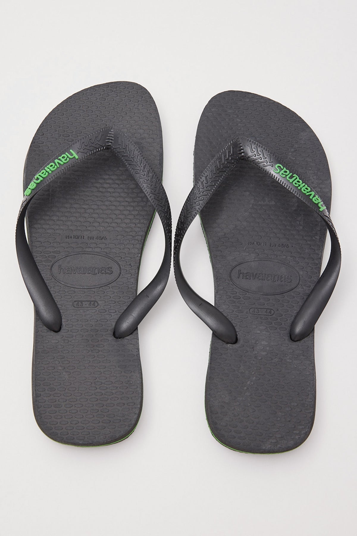 Havaianas Rubber Logo Thong Black Green