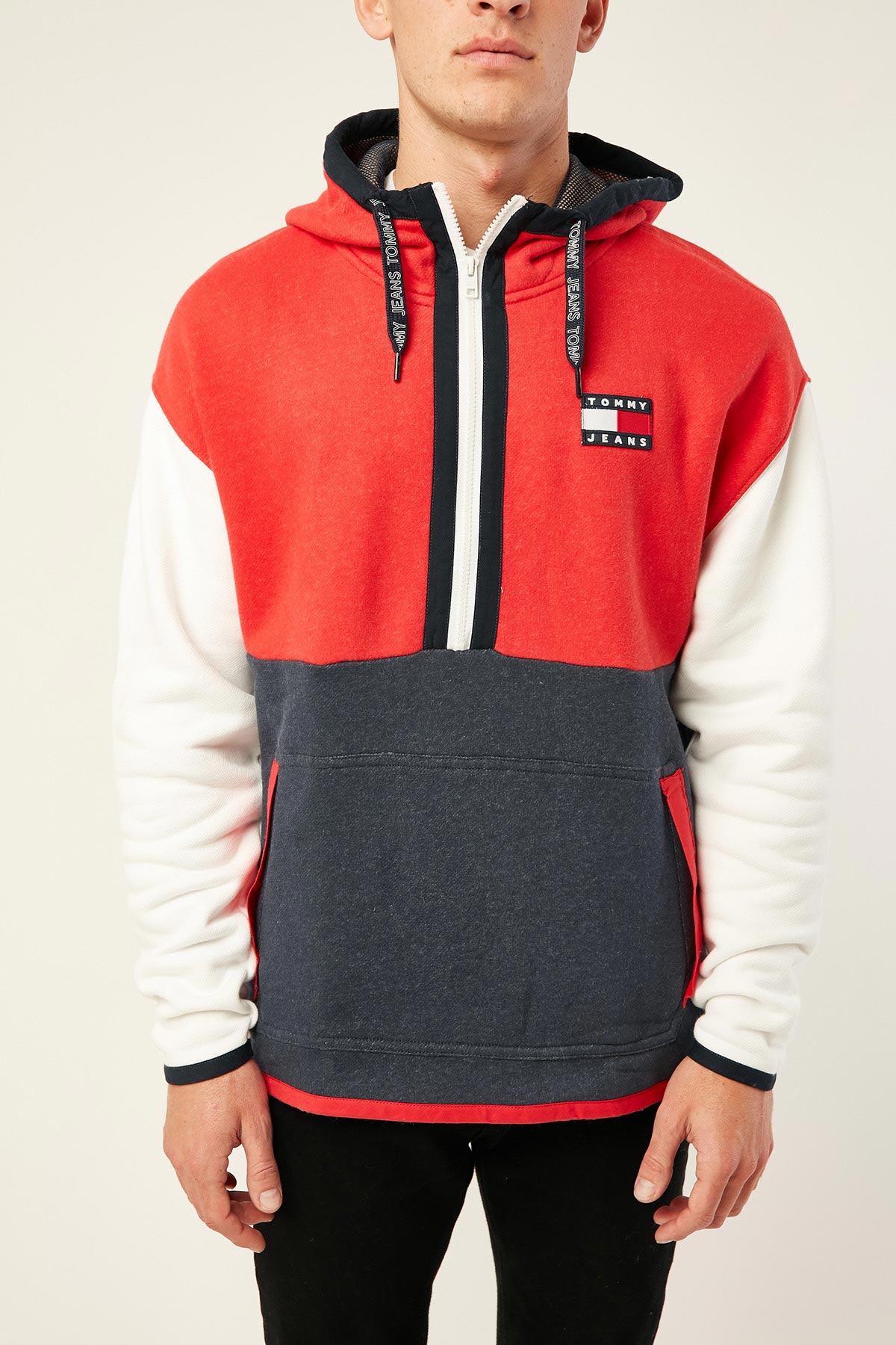 Tommy Jeans TJM Colorblock Hoodie Deep Crimson/Multi – Universal Store