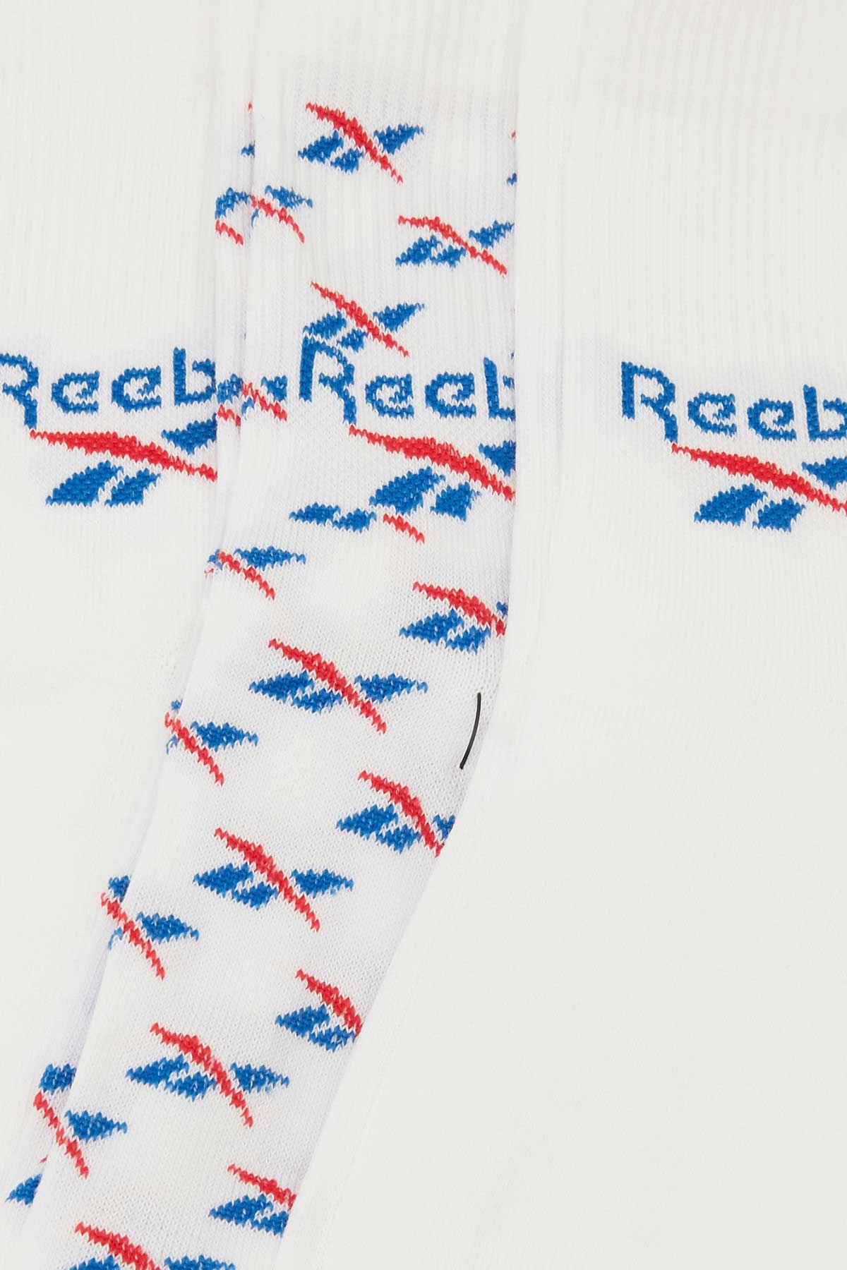 Reebok Multi Logo Socks 3 Pack White/Vector Blue/Vector Red