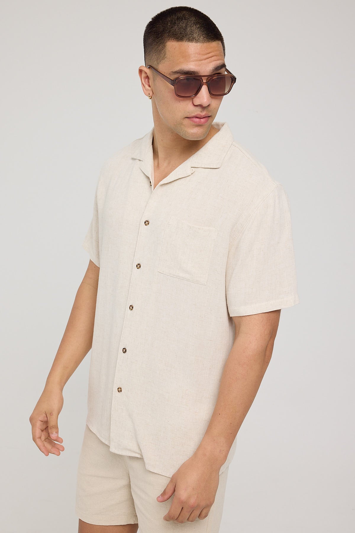 Common Need Truth Resort Collar Shirt Oatmeal