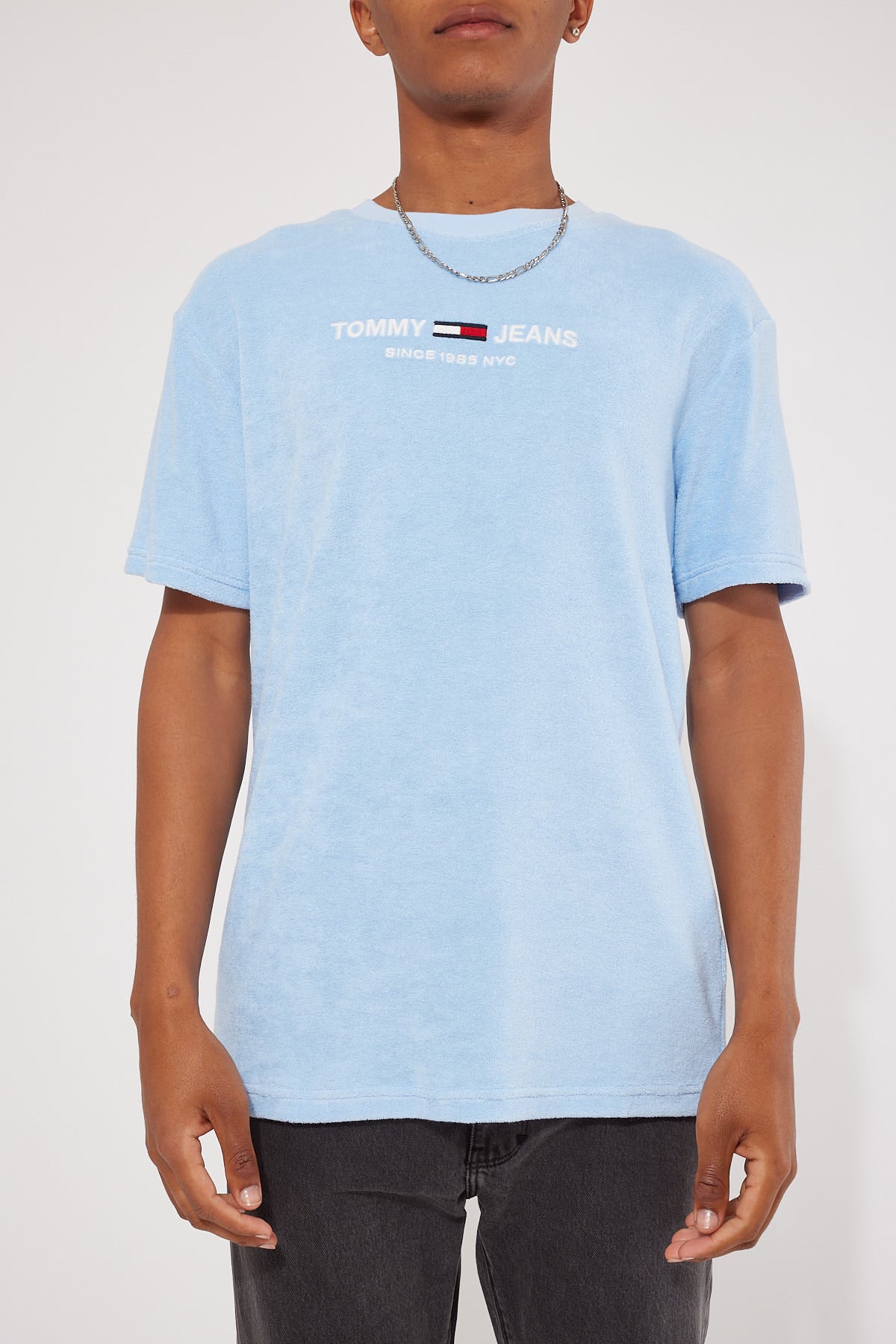 Tommy Jeans TJM Toweling Tee Light Powdery Blue