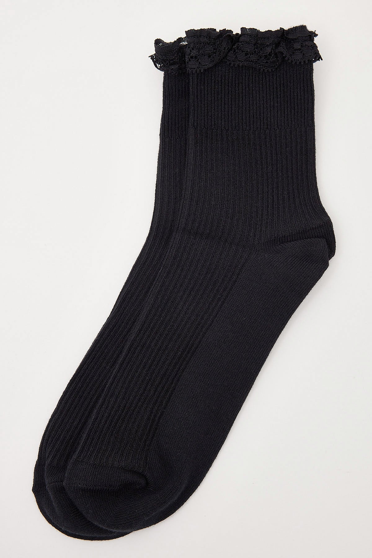 Token Lace Trim Socks Black – Universal Store
