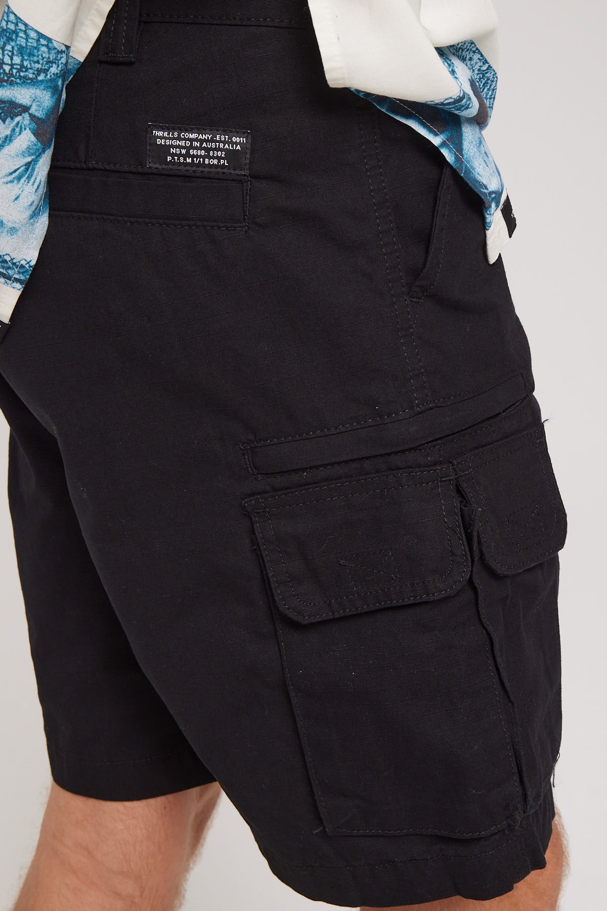 Thrills Slacker Cargo Short Black