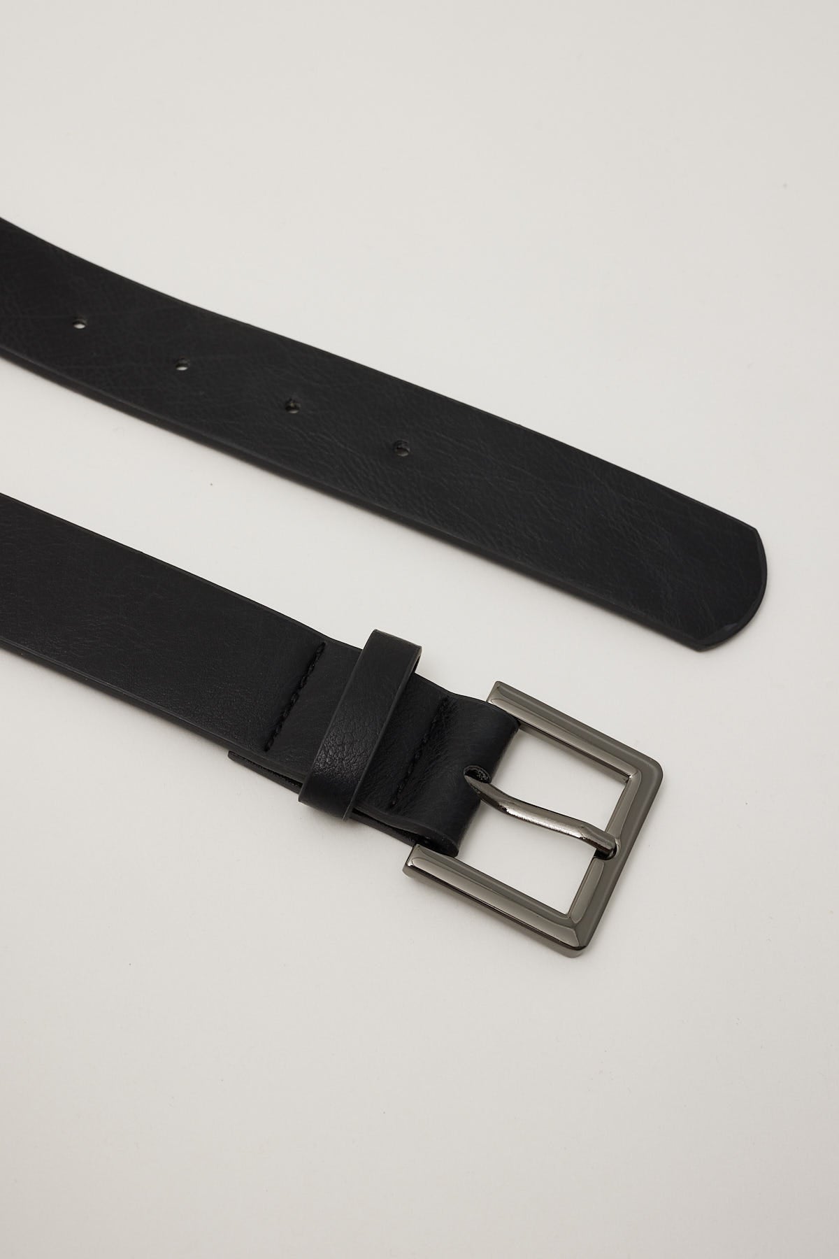 Token Mirrored Buckle Belt Black