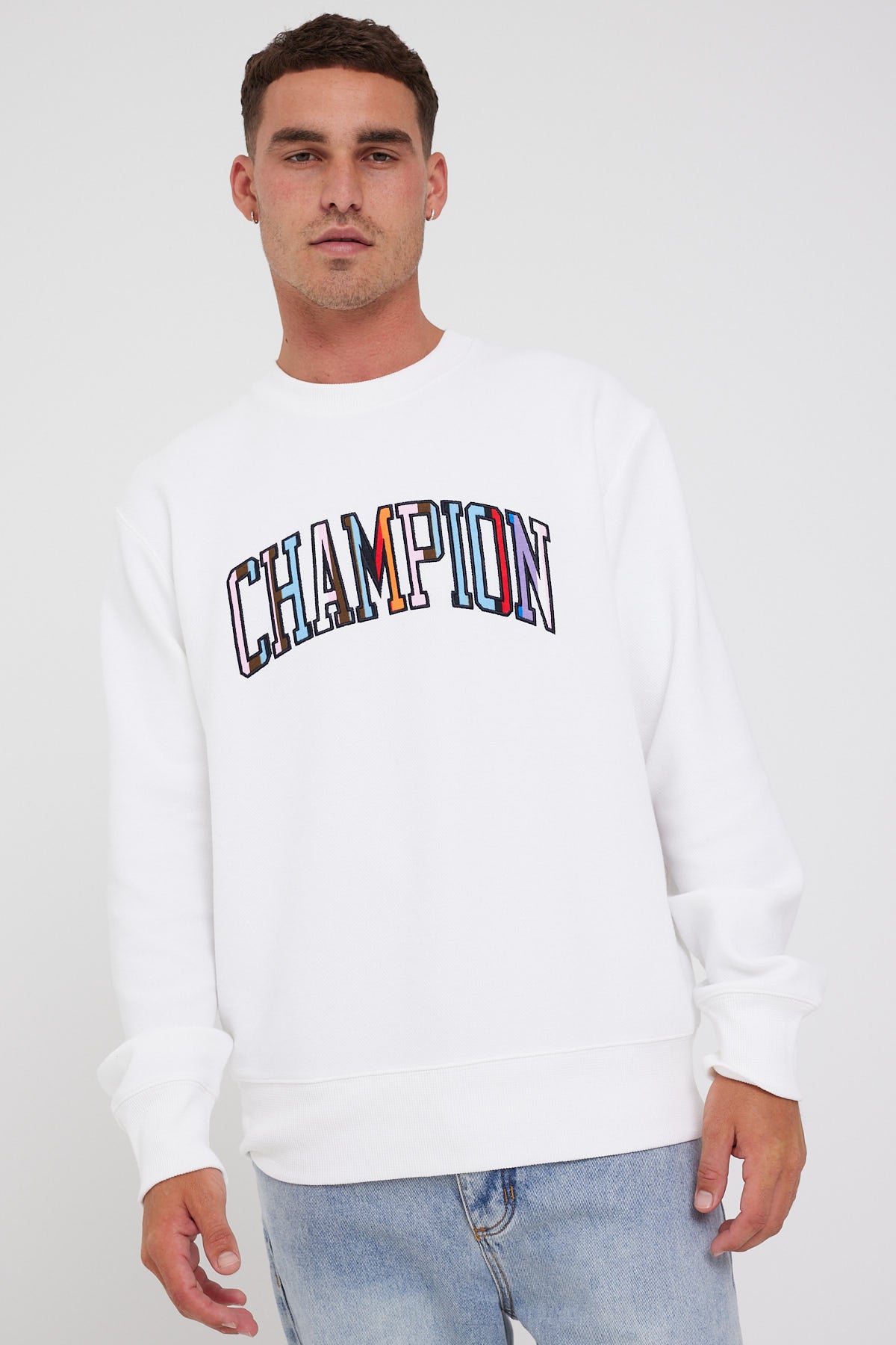 Champion Lifestyle Jacquard Twill Pride Crew White