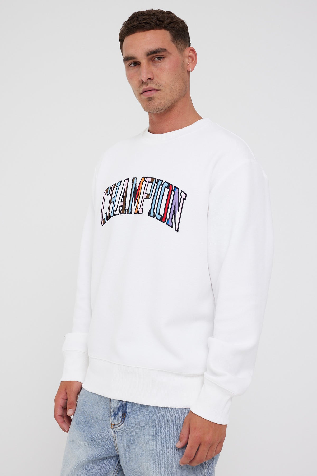 Champion Lifestyle Jacquard Twill Pride Crew White