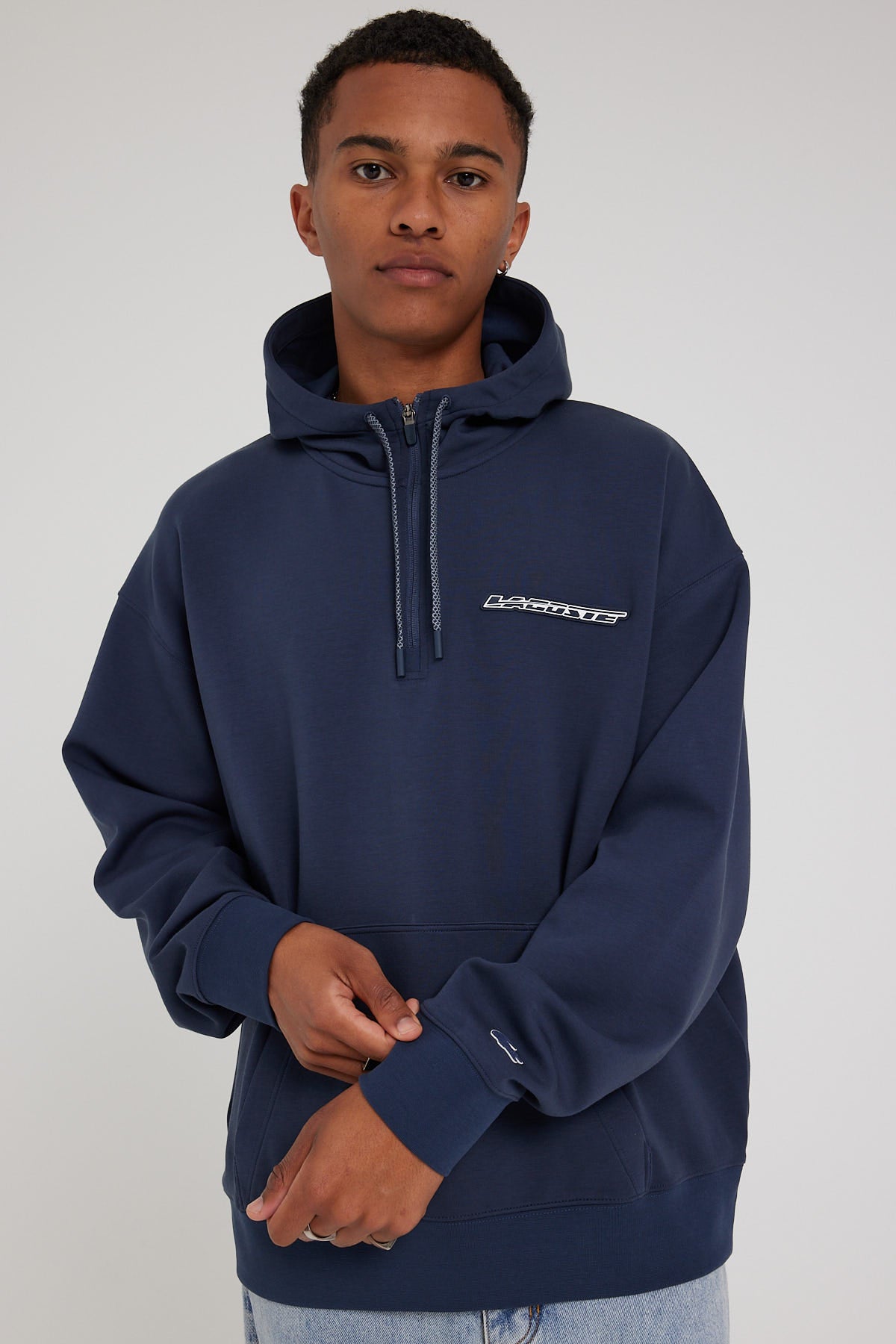 Lacoste Active Logo Back Hoodie Blue Nights – Universal Store