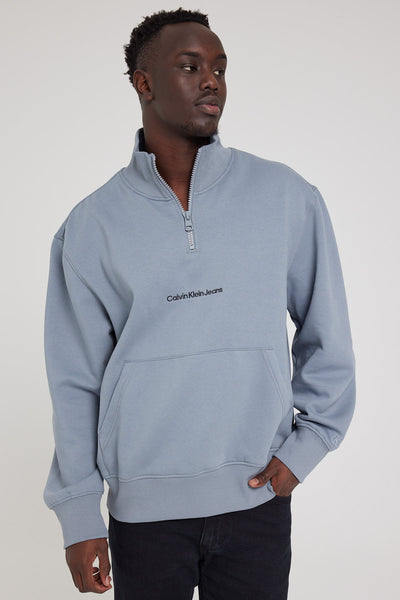 Calvin Klein Institional Half Zip Overcast Grey – Universal Store