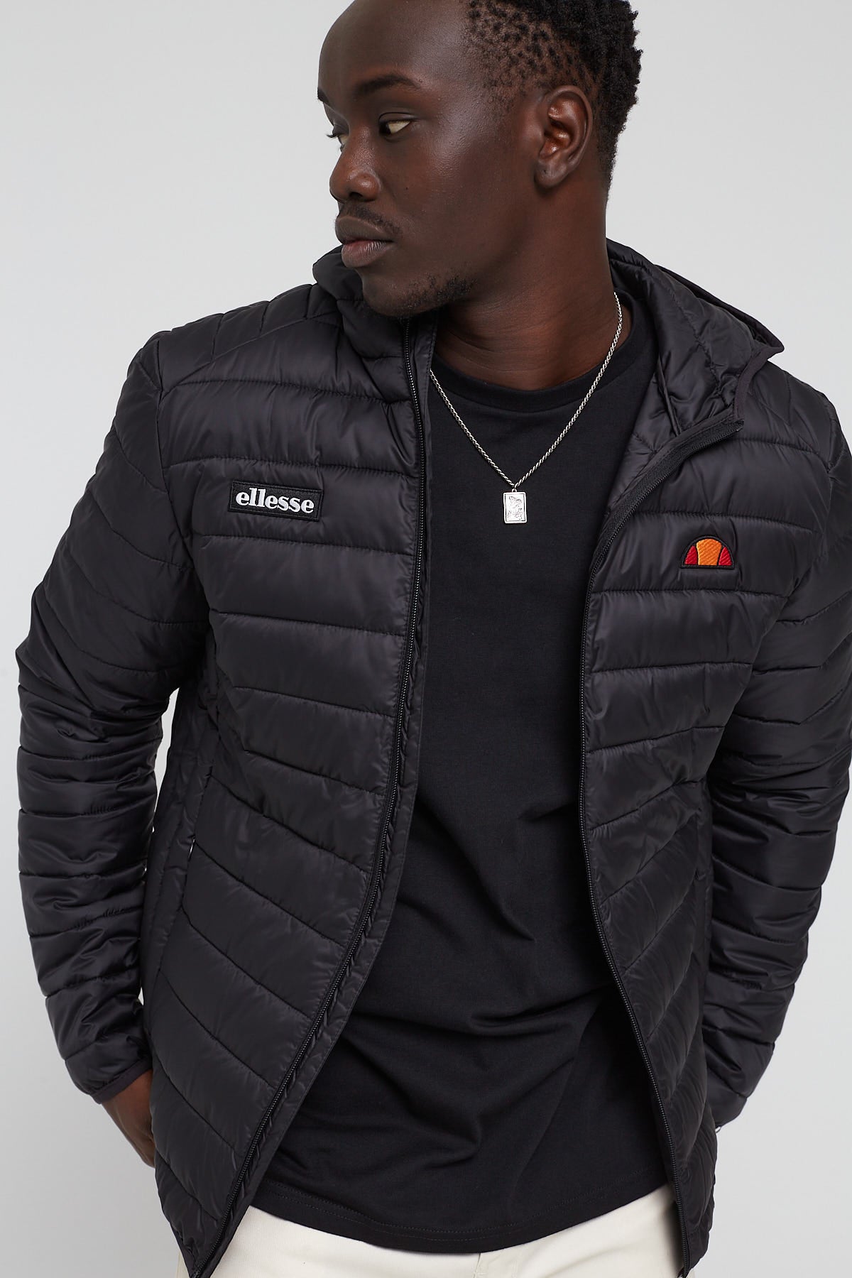 Ellesse Lombardy Padded Jacket Black Anthracite