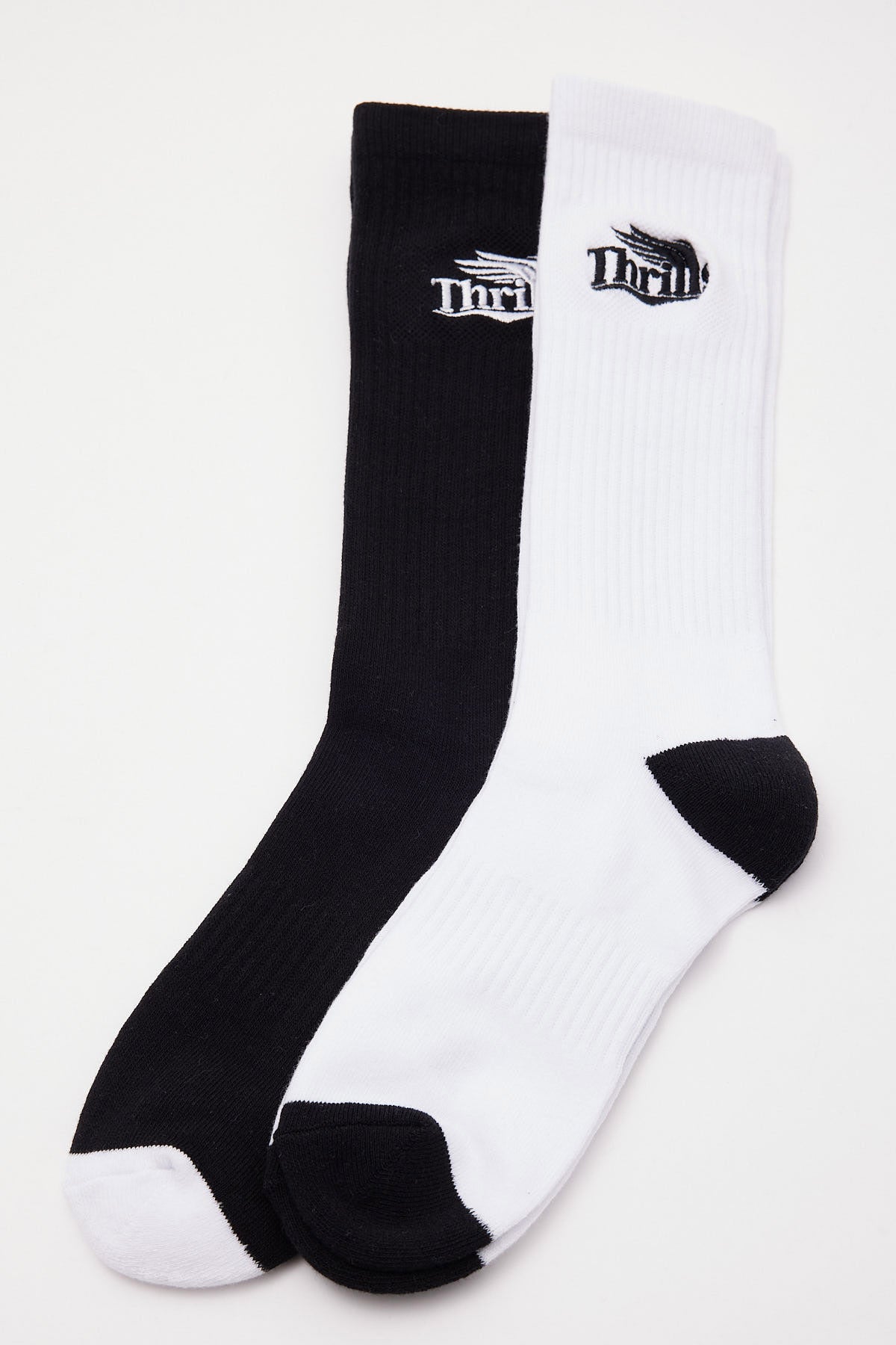 Thrills High Life 2 Pack Sock Black/White