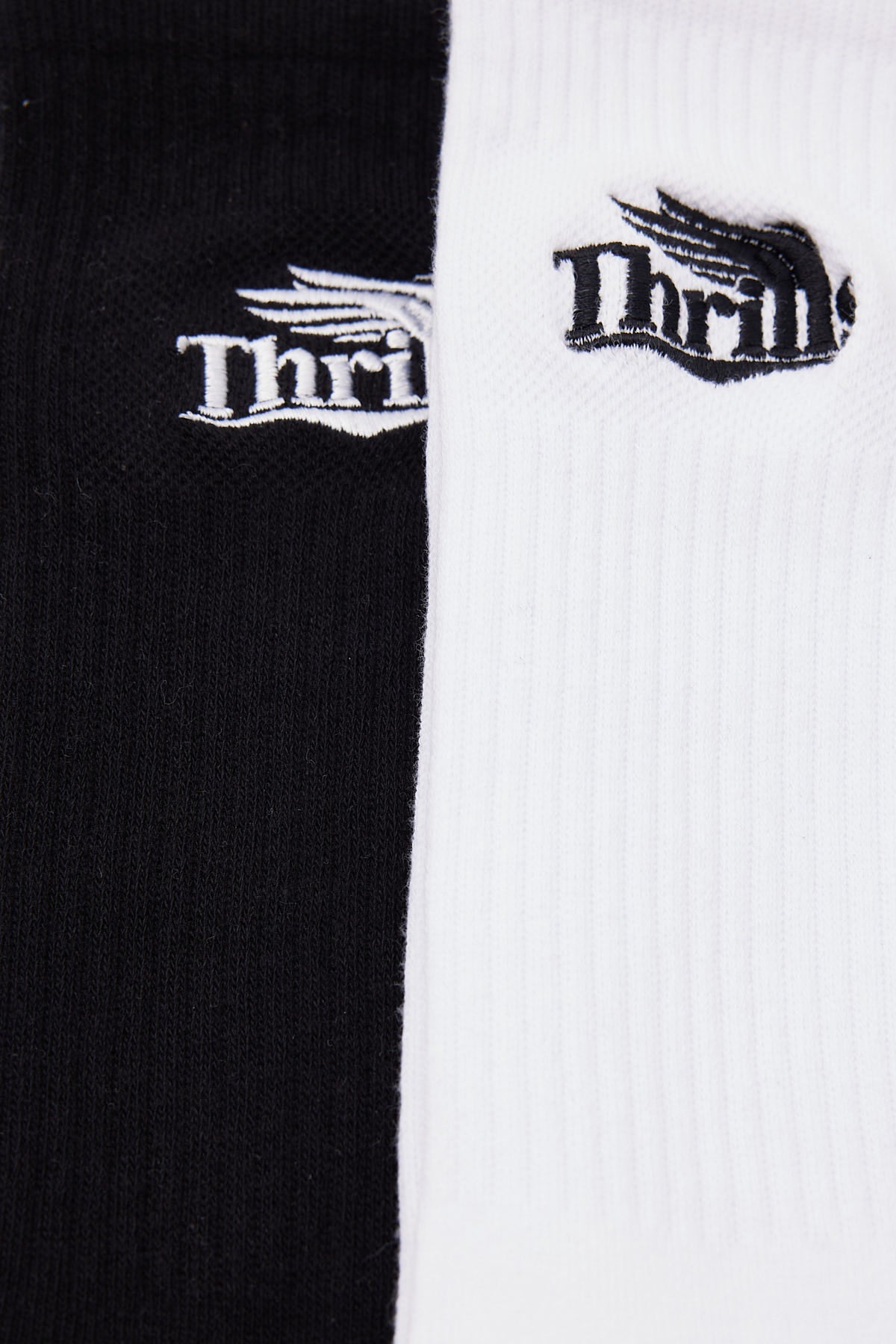 Thrills High Life 2 Pack Sock Black/White