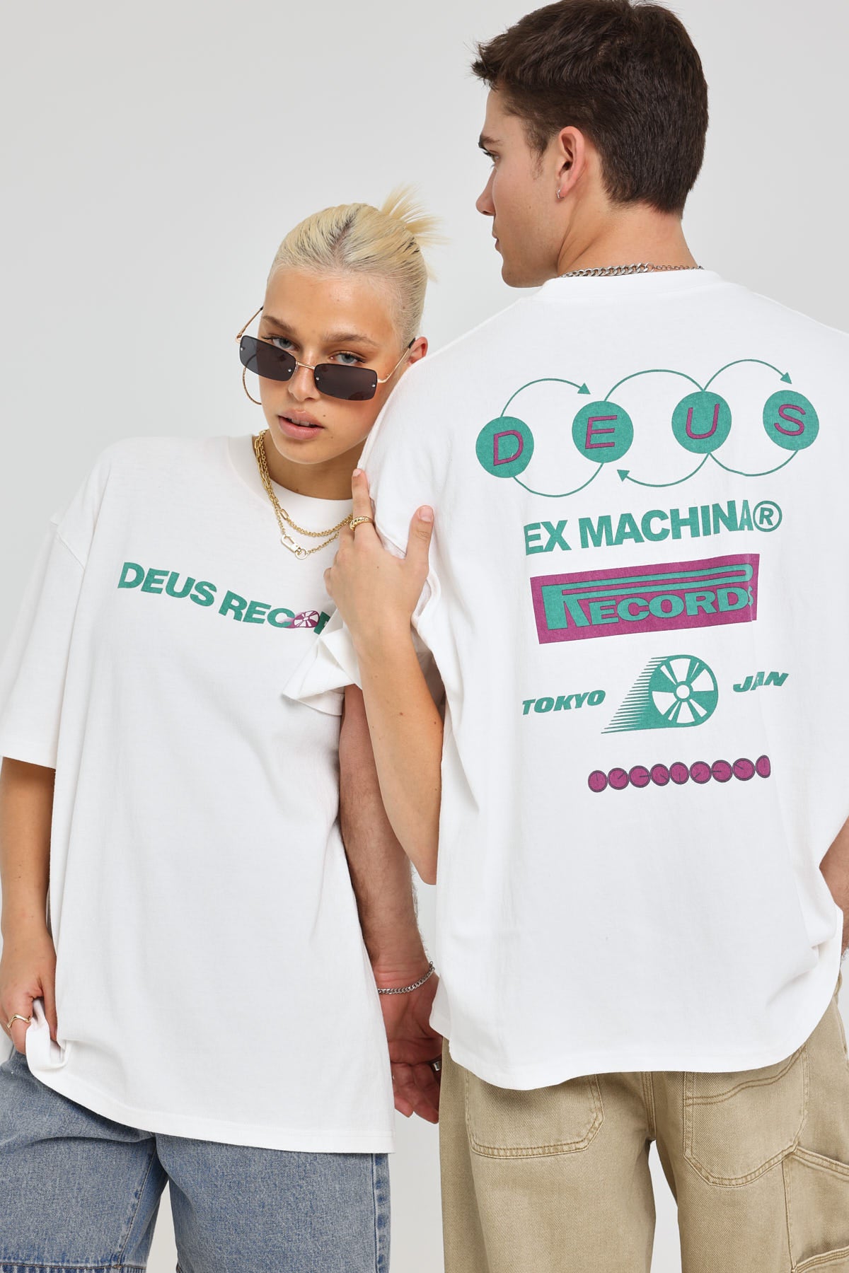 Deus Ex Machina Background Tee White Sand