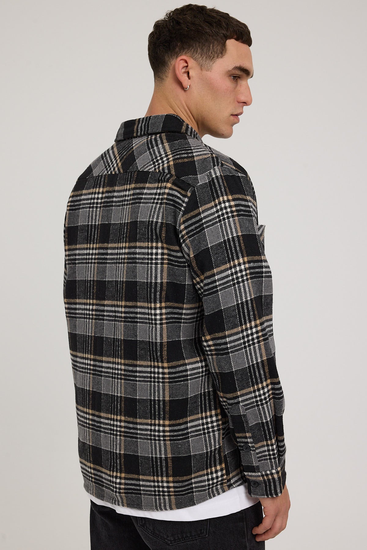 Common Need Camden Overshirt Black Check