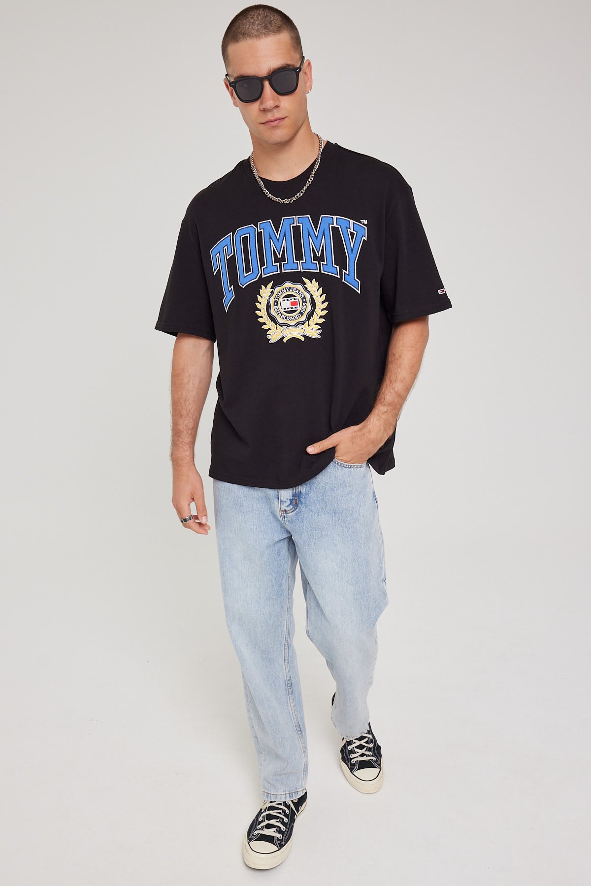 Tommy Jeans TJM Skater College RWB Tee Black – Universal Store