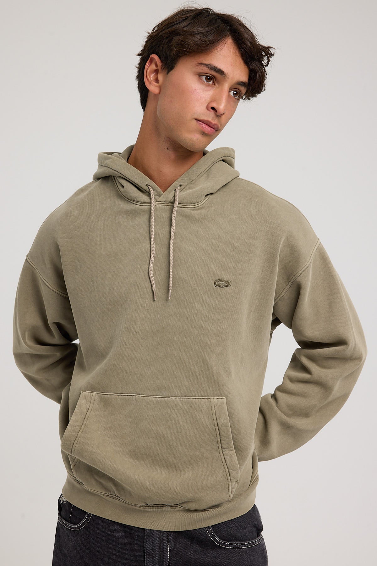 Lacoste Neo Heritage Loose Fit Hoodie Eco Kelp