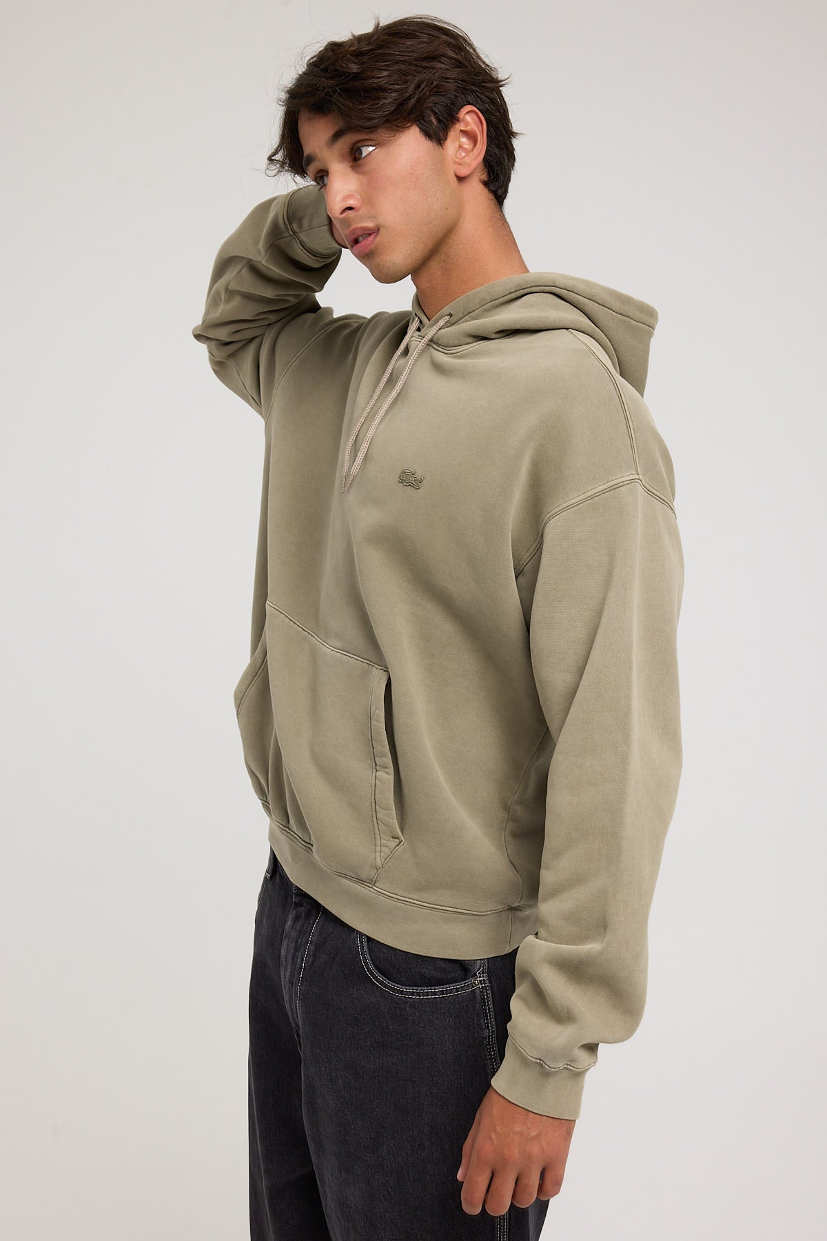 Lacoste Neo Heritage Loose Fit Hoodie Eco Kelp