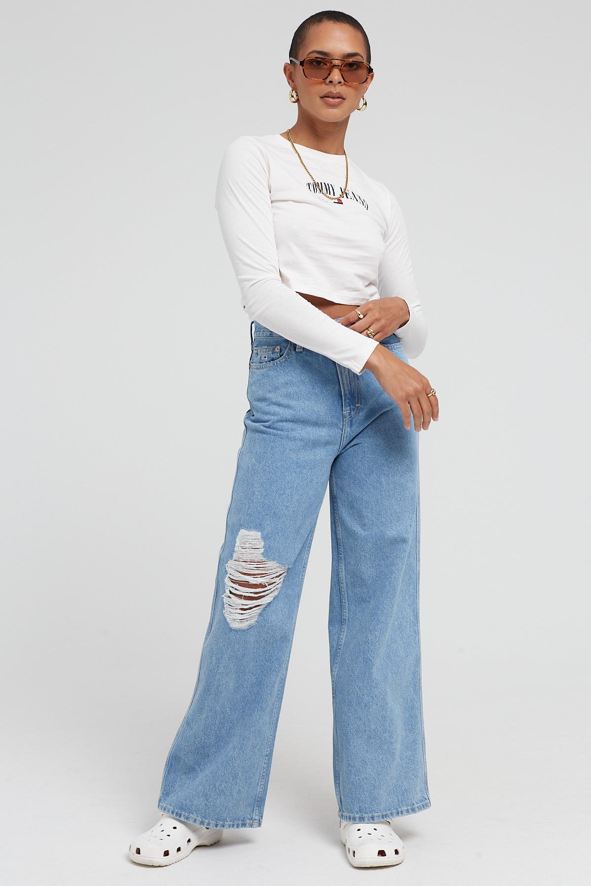 Tommy Jeans CLAIRE HR WIDE AG7012 Denim Light – Universal Store