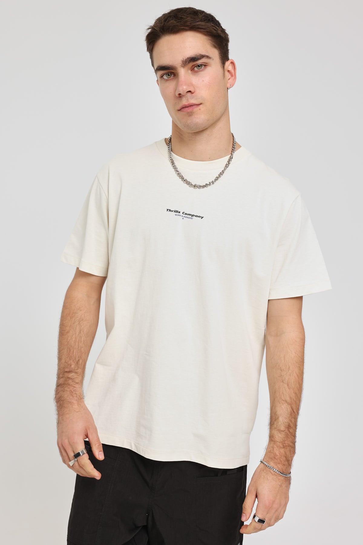 Thrills Energy Merch Fit Tee Heritage White