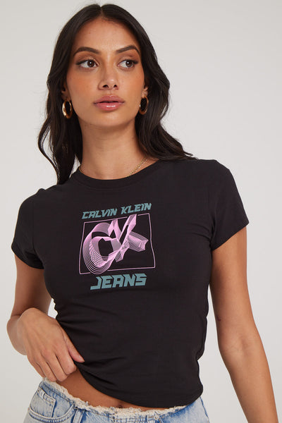 Calvin Klein Jeans Hyper Real Slanted Ck T-Shirt Ck, DEFSHOP