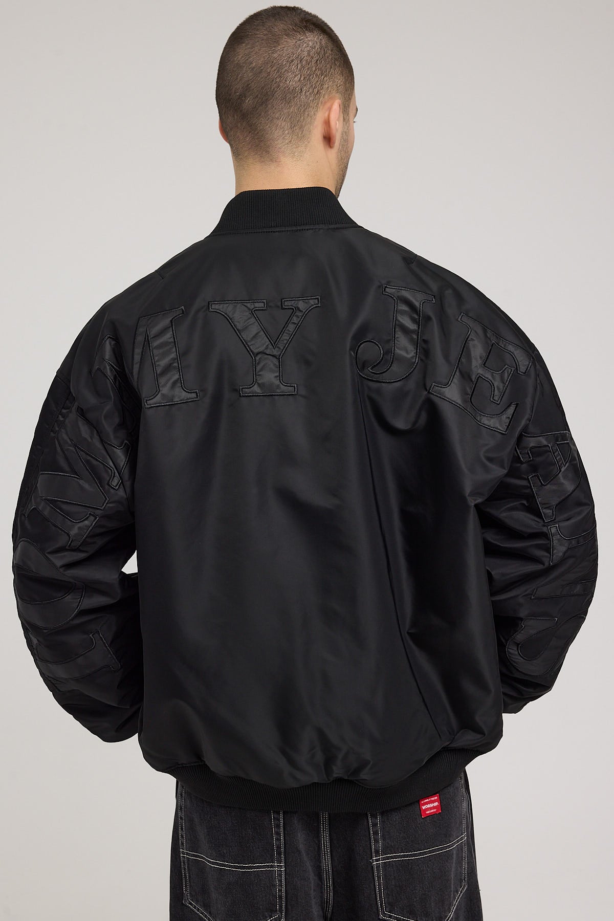 Tommy Jeans TJM OVZ Tonal Applique Bomber Black