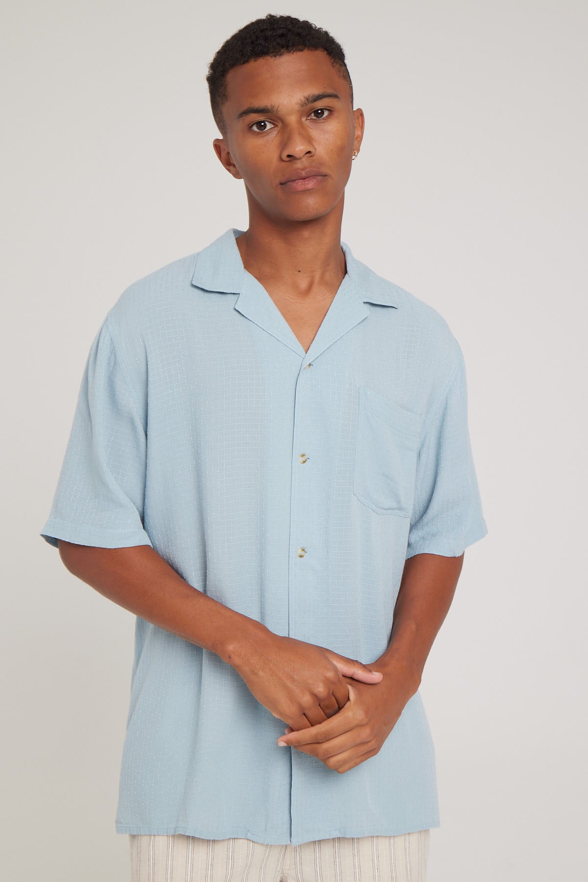 Barney Cools Resort Shirt Blue Jacquard – Universal Store