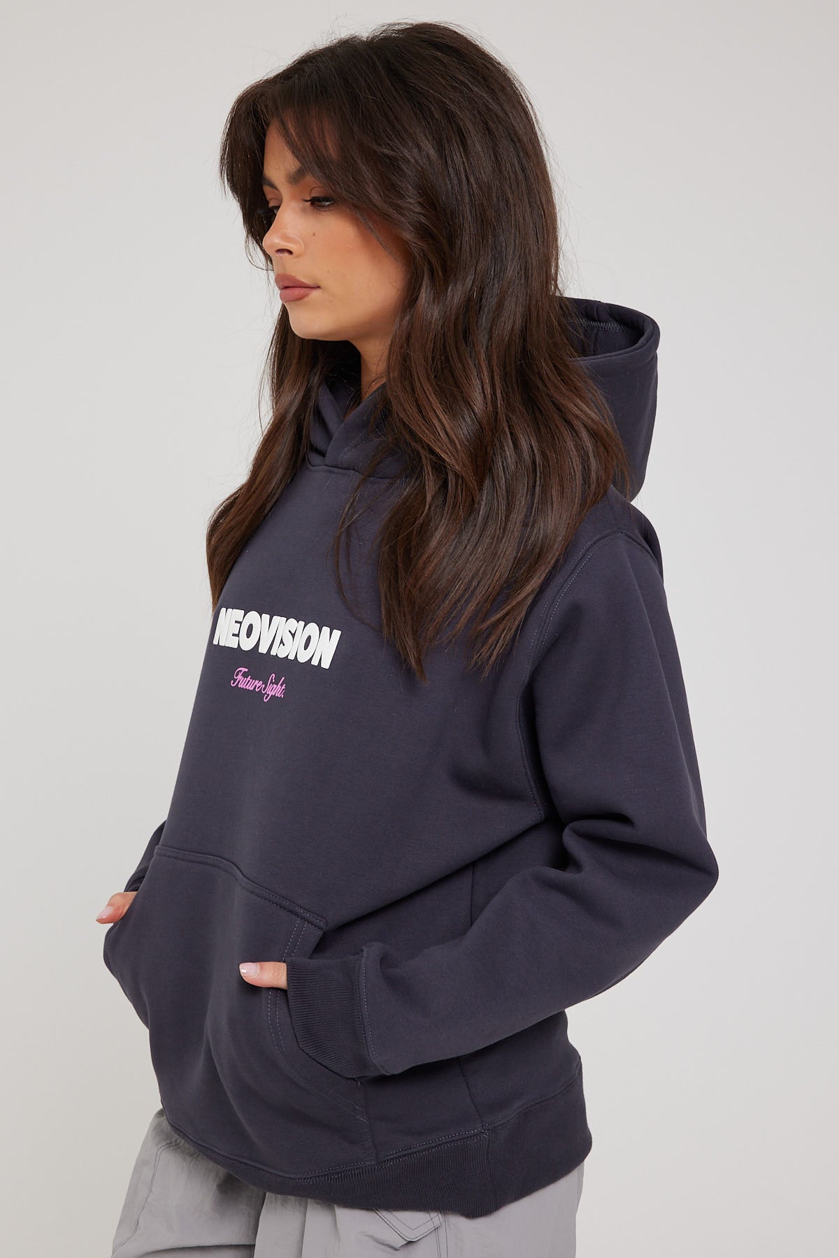 Neovision Sportswear Womens Oversize Hoodie Charcoal – Universal Store