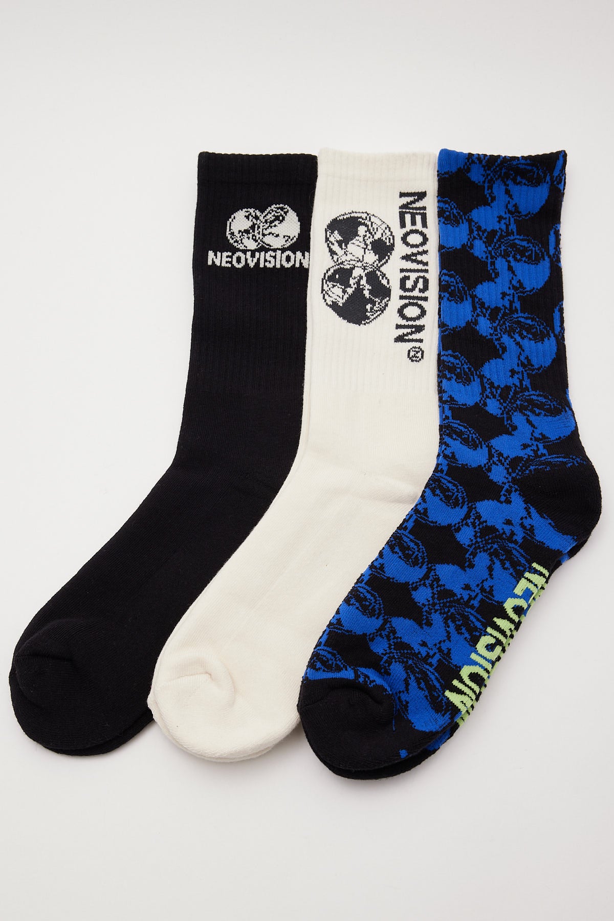 Neovision Global Sock 3 Pack Black/Black/White