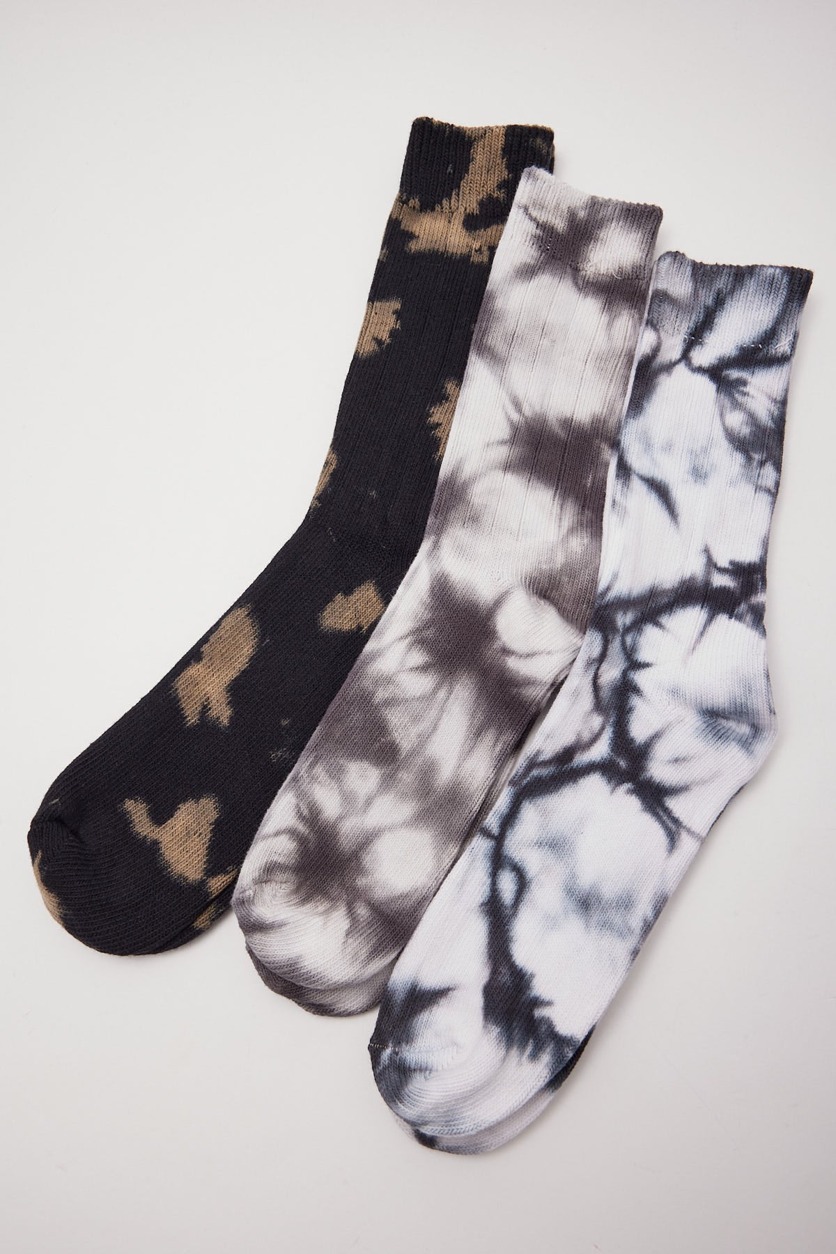 Neovision Threshold Tie Dye Socks 3 Pack Black/Bleach/White – Universal ...