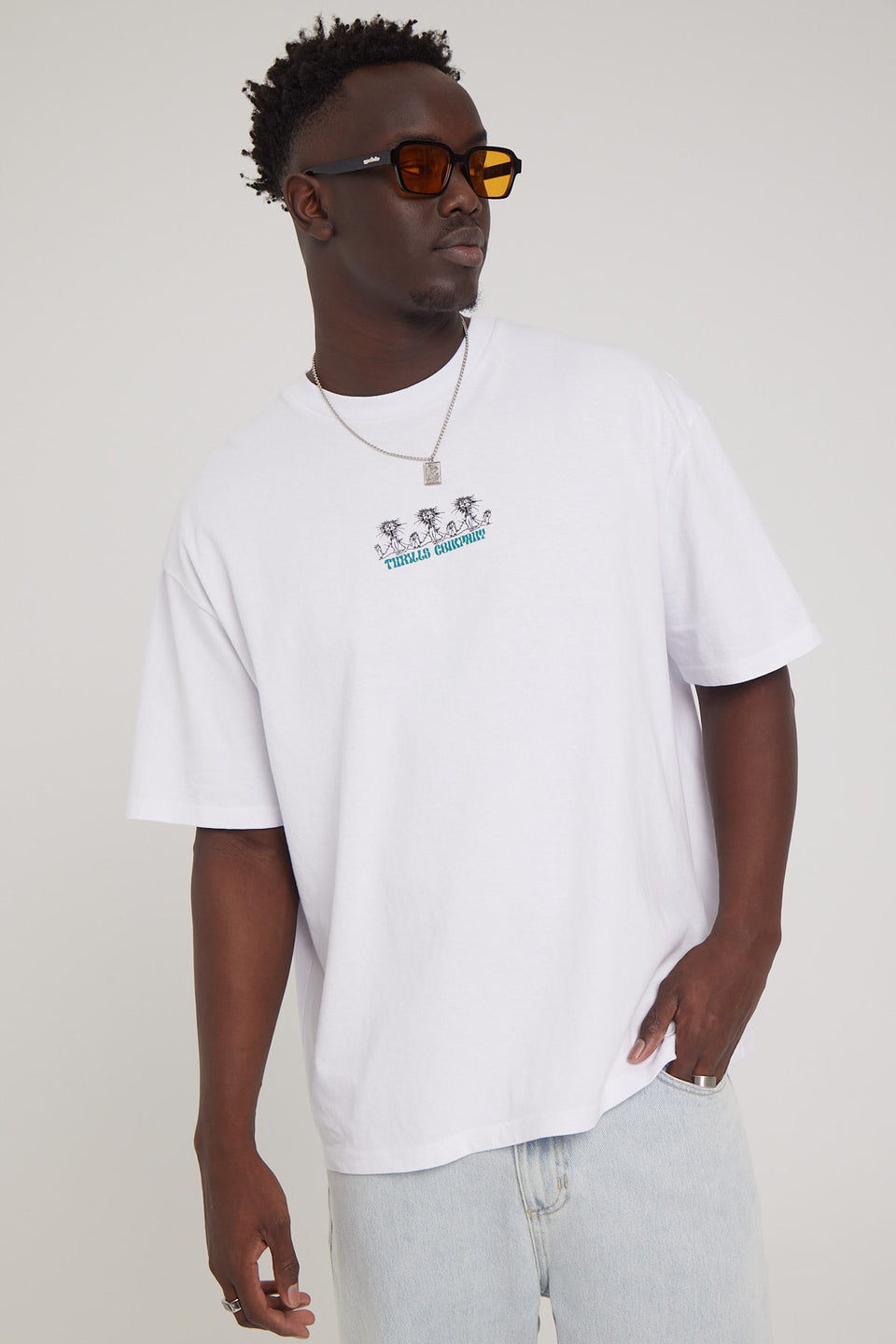 Thrills Unlock Your Mind Box Fit Oversize Tee White – Universal Store