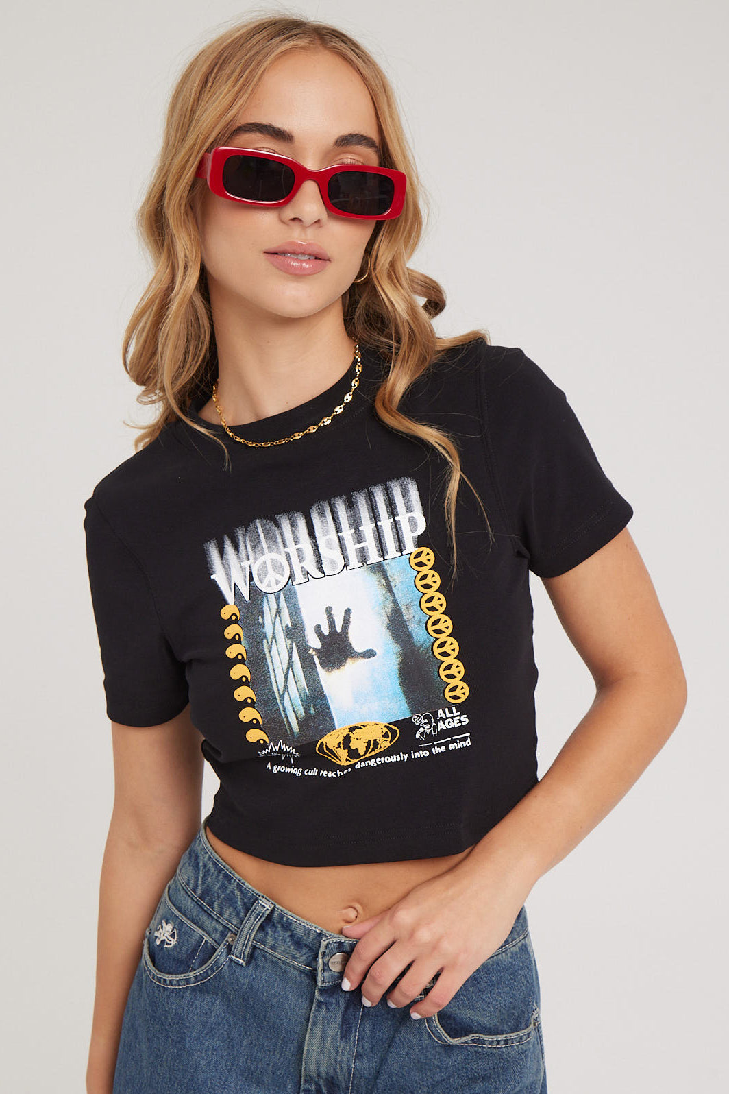 Worship Deep State Micro Tee Black