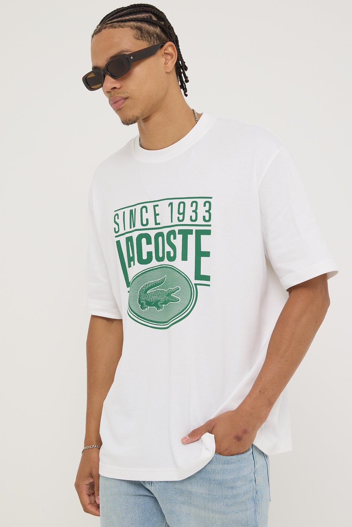 Lacoste Croc 80s Graphic Tee White