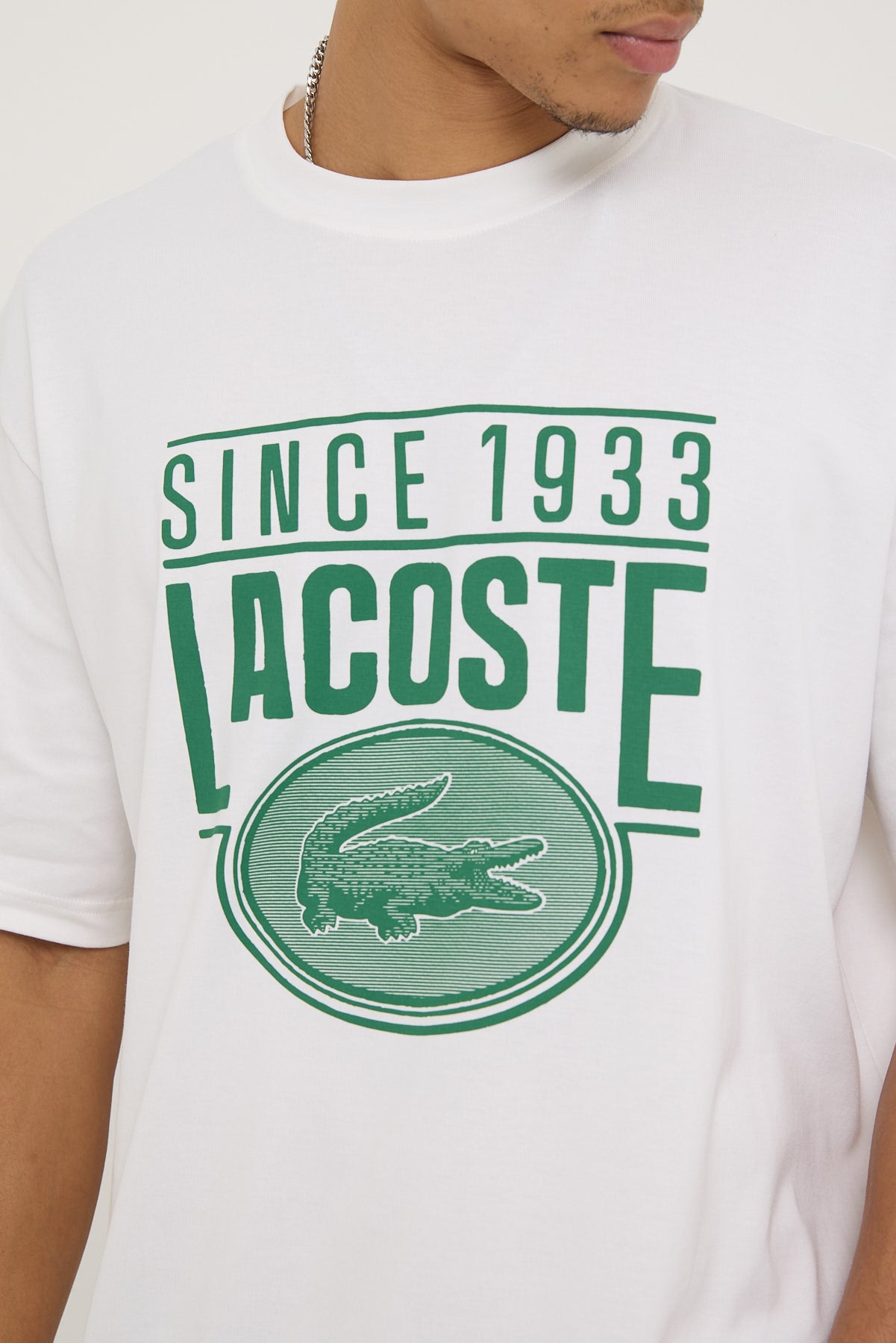 Lacoste Croc 80s Graphic Tee White