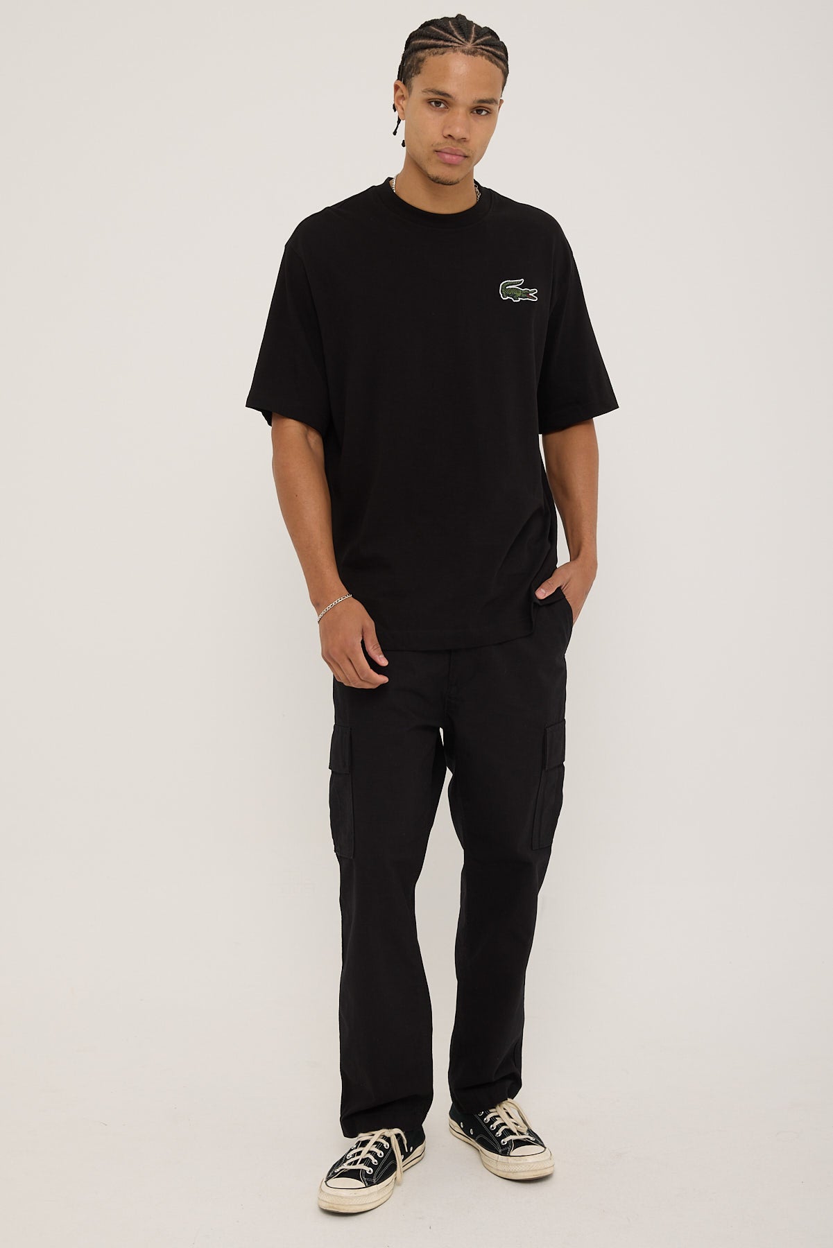 Lacoste Originals Loose Fit Tee Black