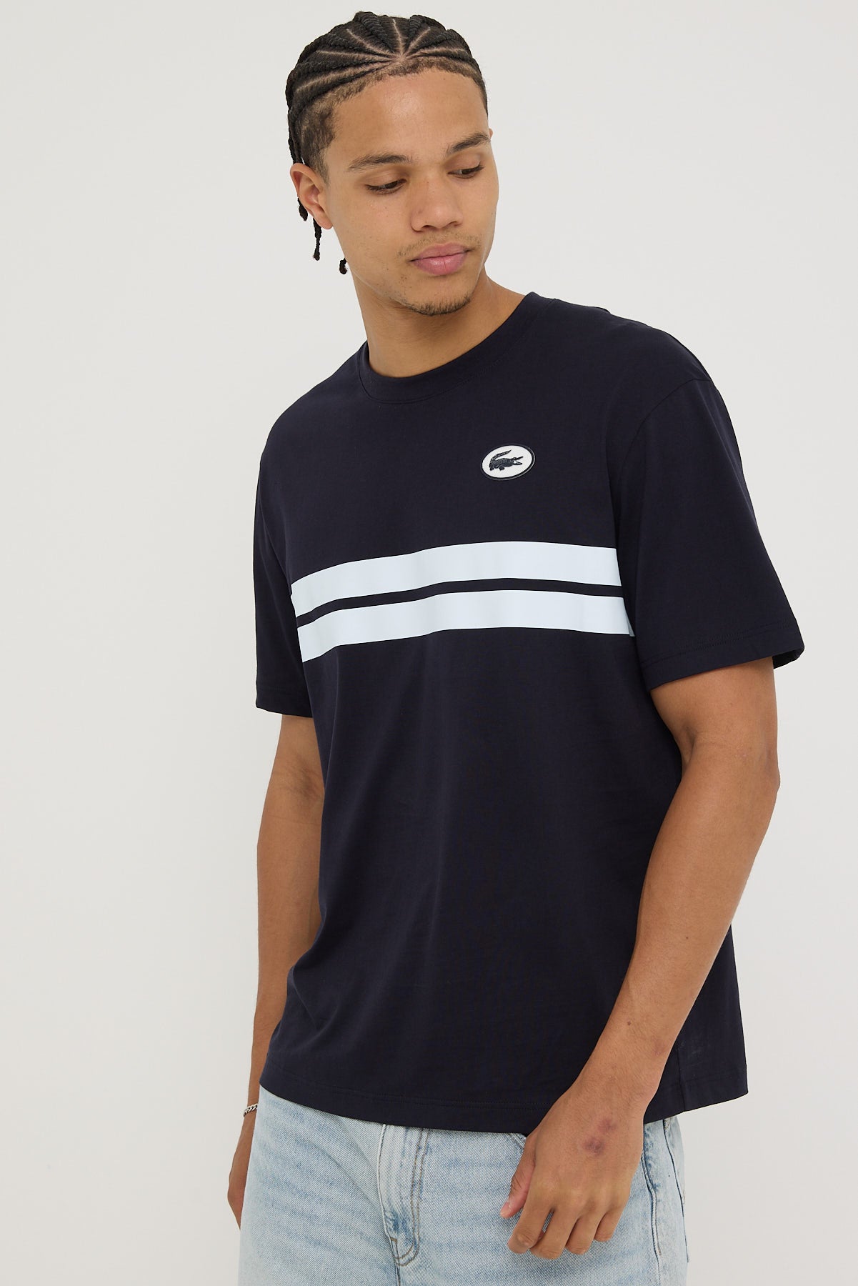 Lacoste French Iconics Back Graphic Tee Black