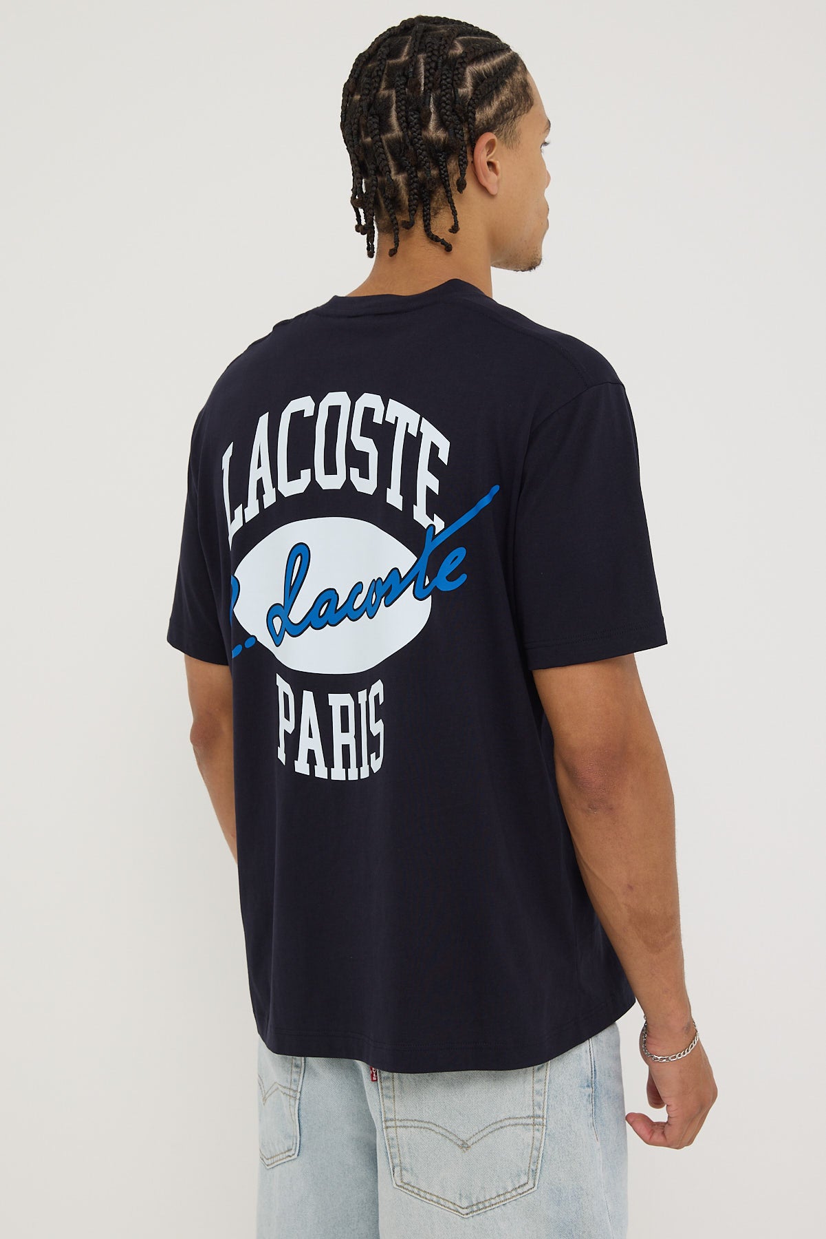 Lacoste French Iconics Back Graphic Tee Black