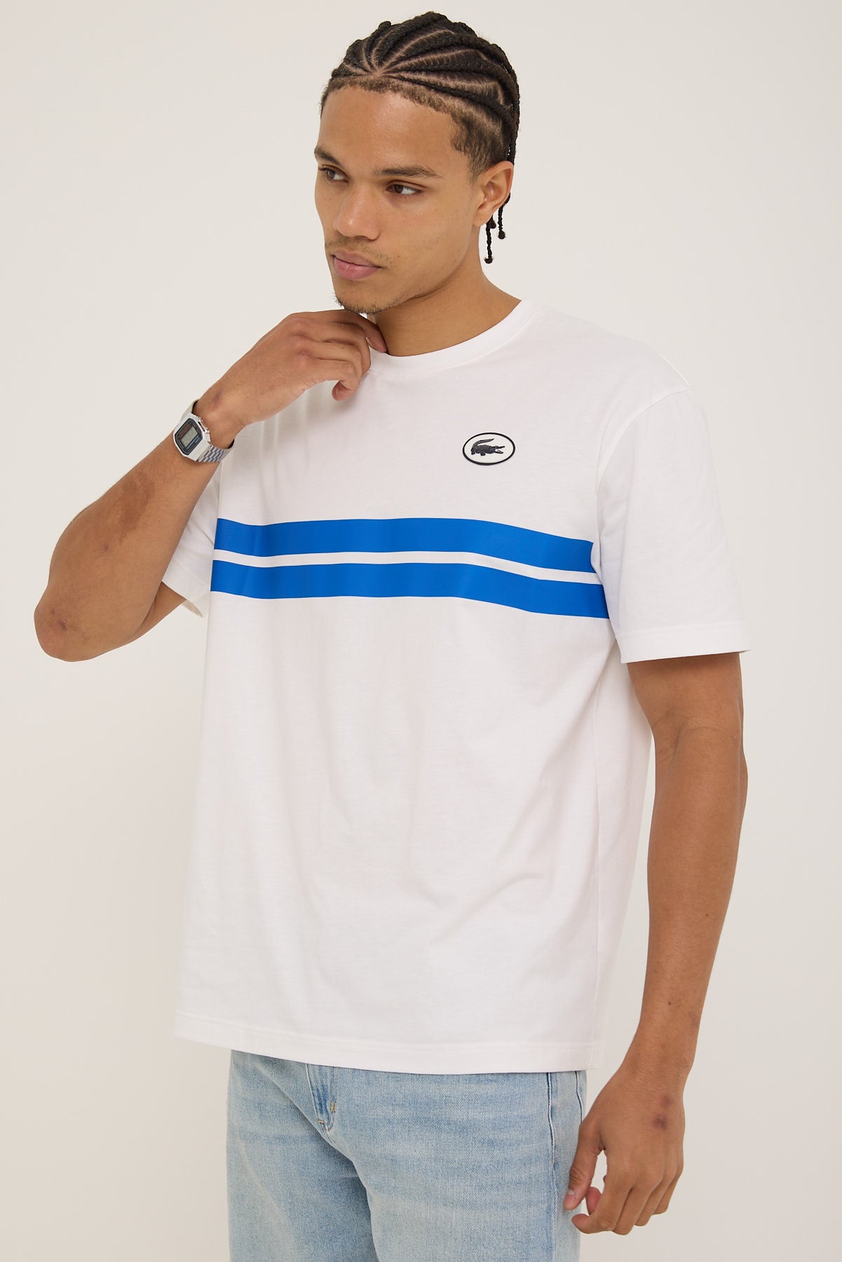 Lacoste French Iconics Back Graphic Tee White