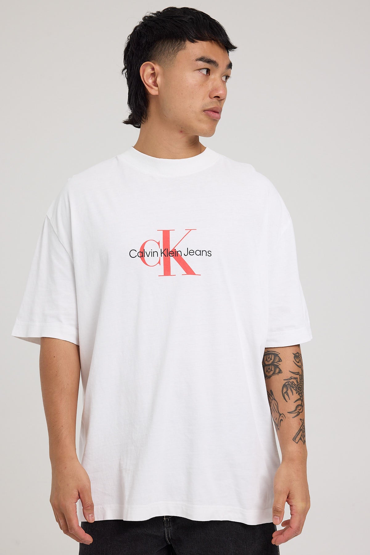 Calvin Klein Archival Monologo Tee Bright White