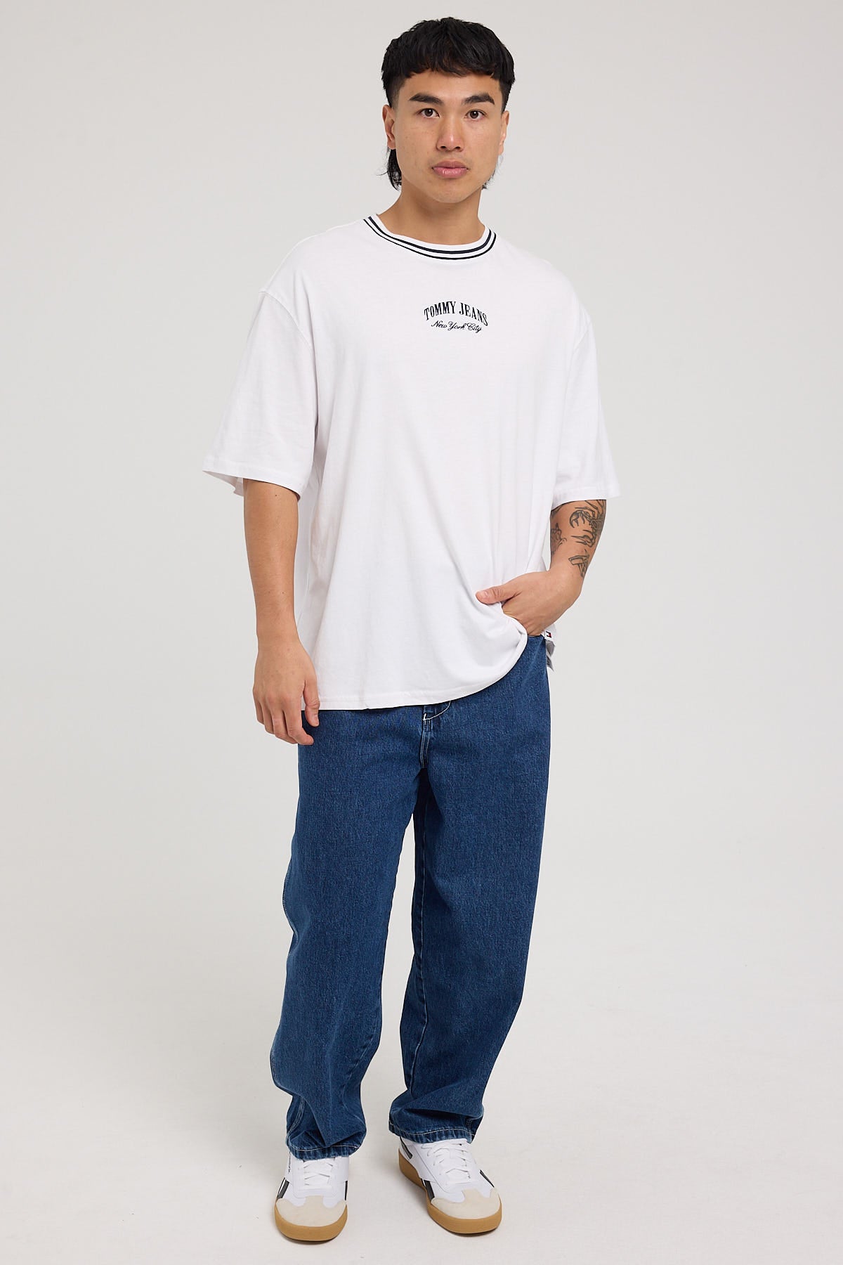 Tommy Jeans TJM Oversized Tipping Tee White