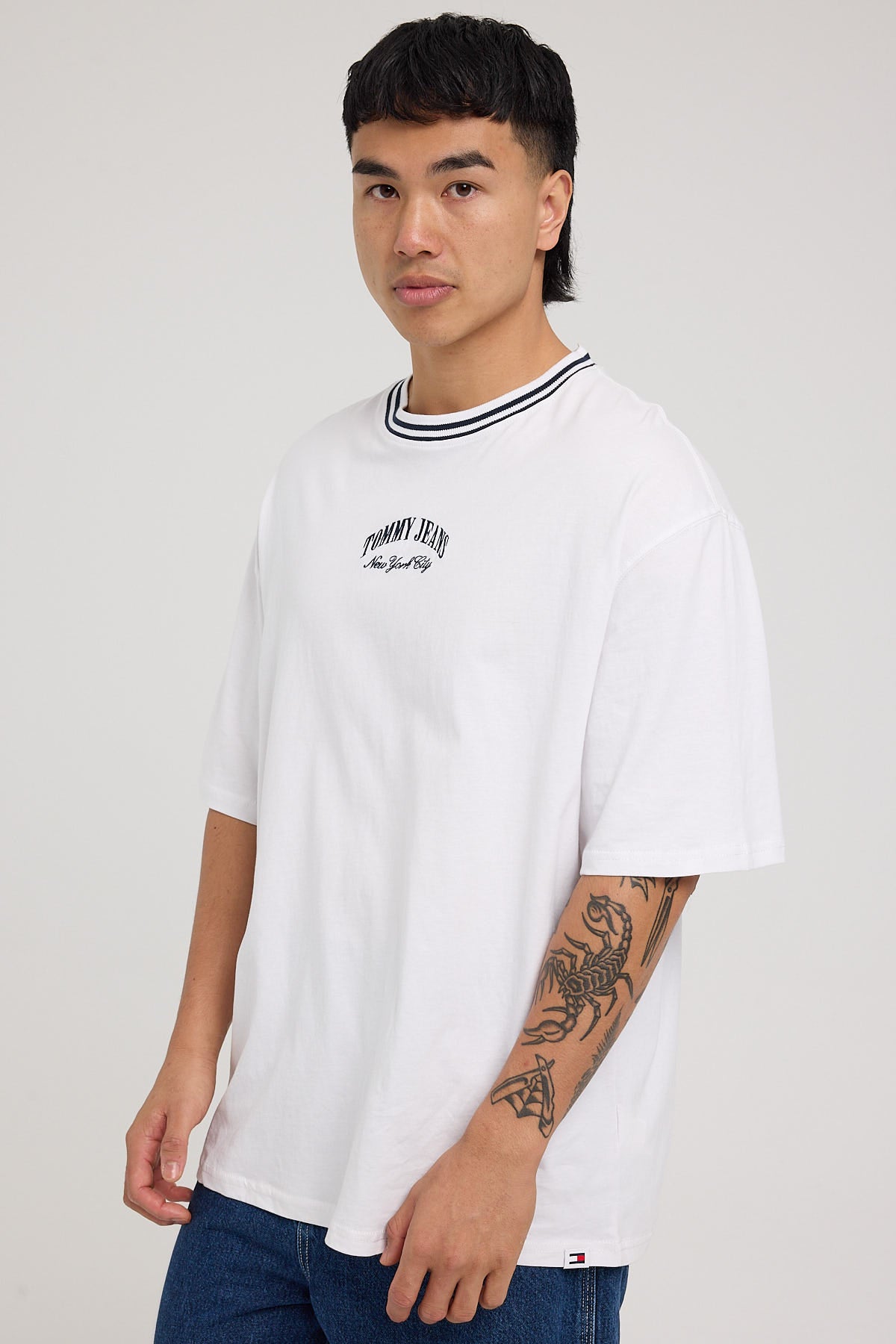 Tommy Jeans TJM Oversized Tipping Tee White