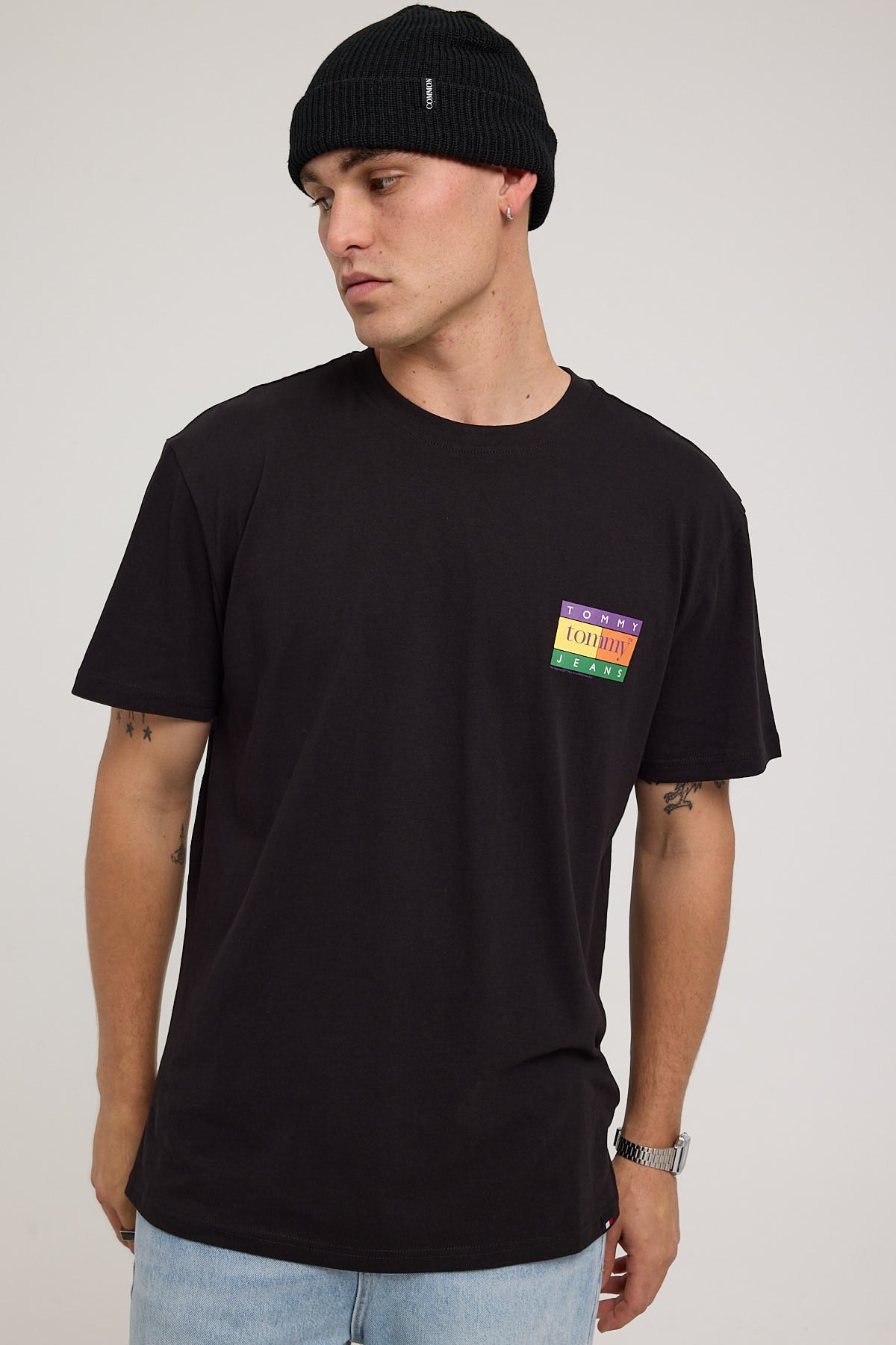 Tommy Jeans TJM Regular Summer Flag Tee Black