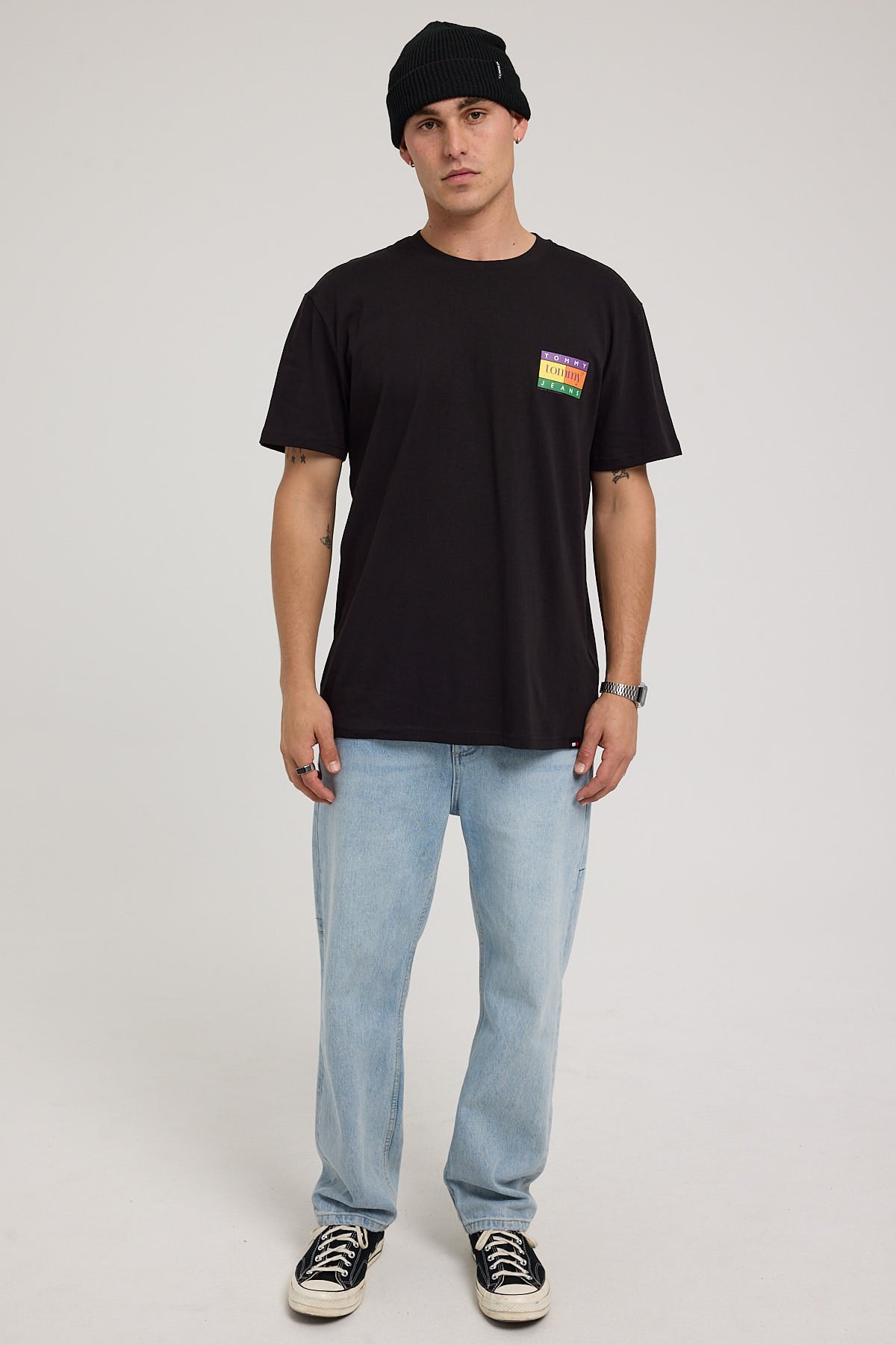 Tommy Jeans TJM Regular Summer Flag Tee Black