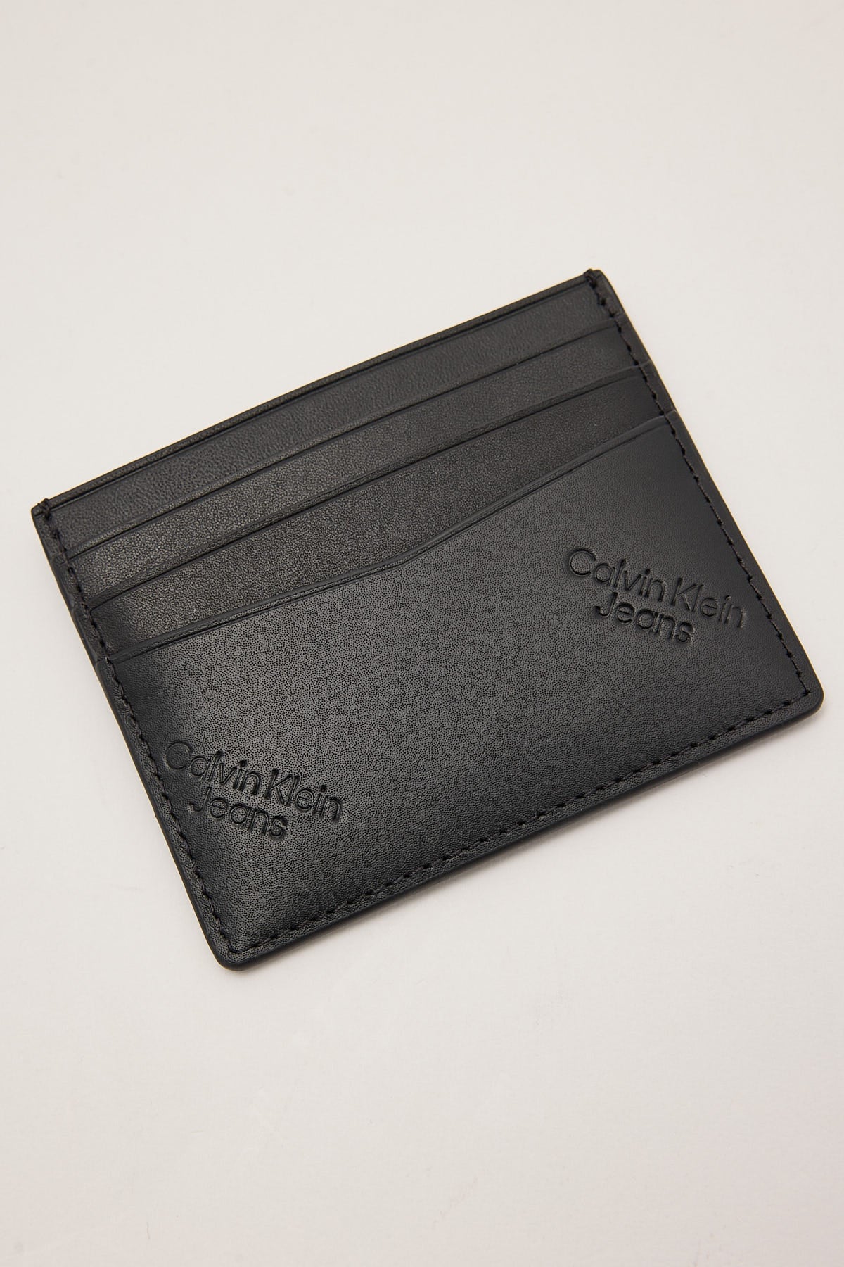 Calvin Klein Logo Print Card Case 6CC Black