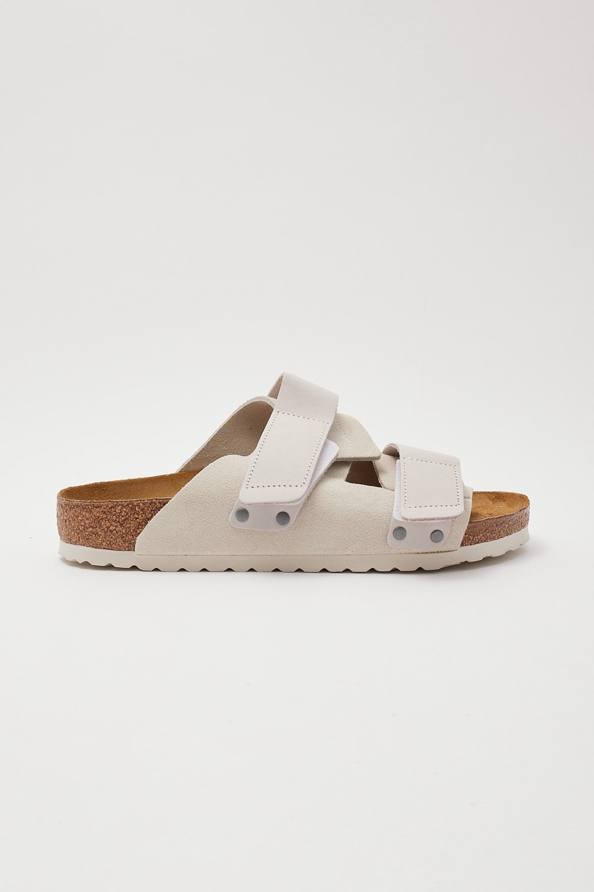 Birkenstock Uji Suede Leather Regular Antique White