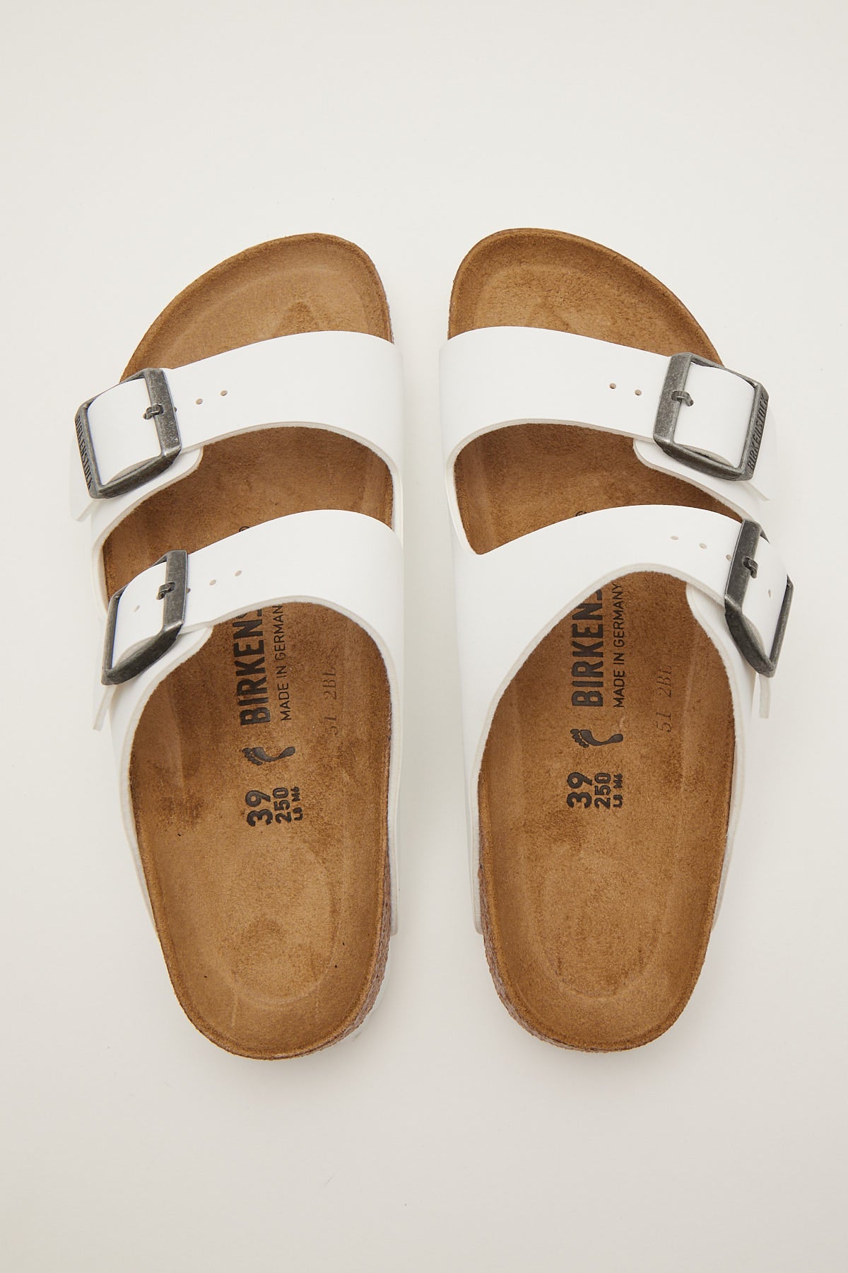 Birkenstock Arizona Birko Flor Narrow White