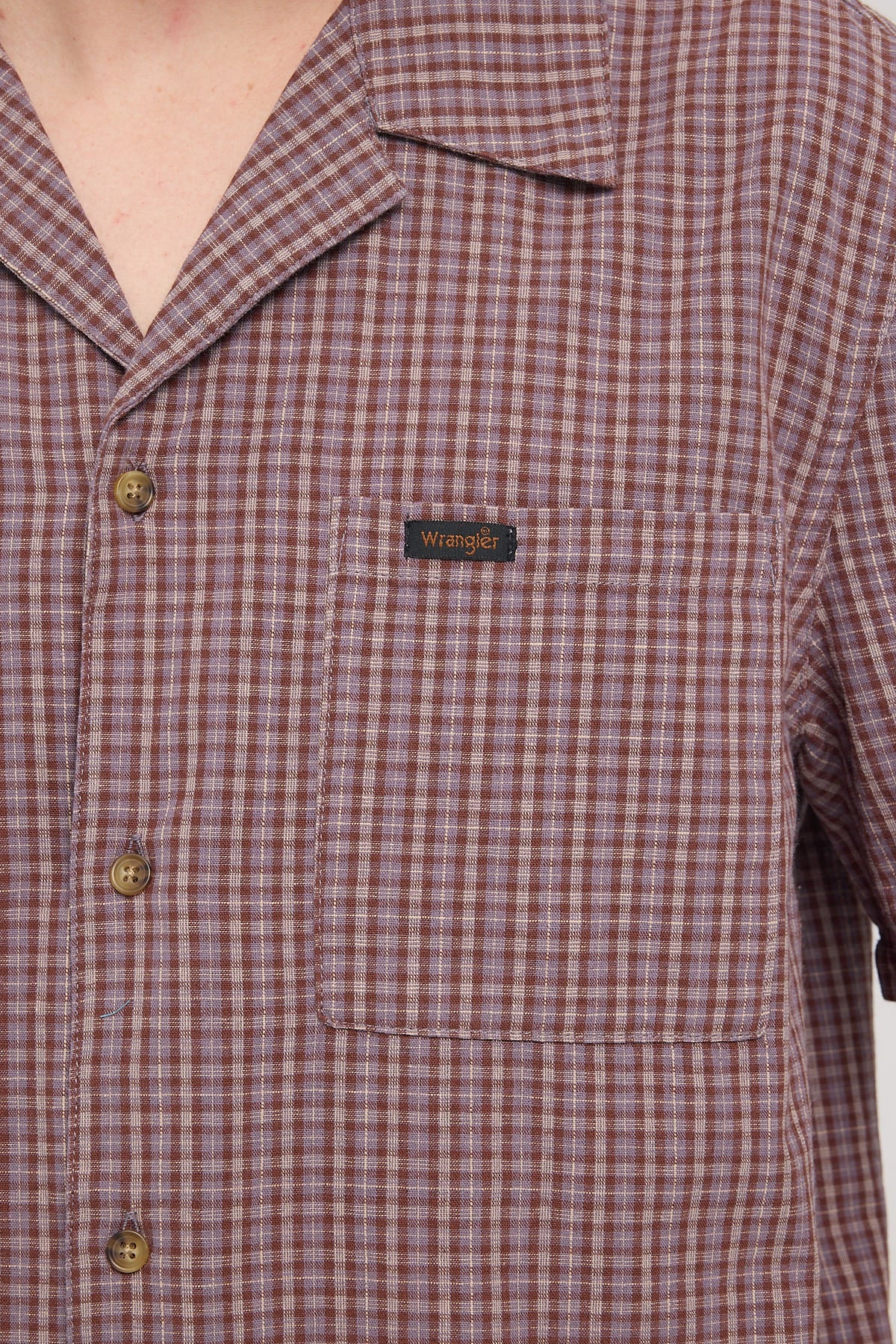 Wrangler Resort Purple Check Shirt Purple Check