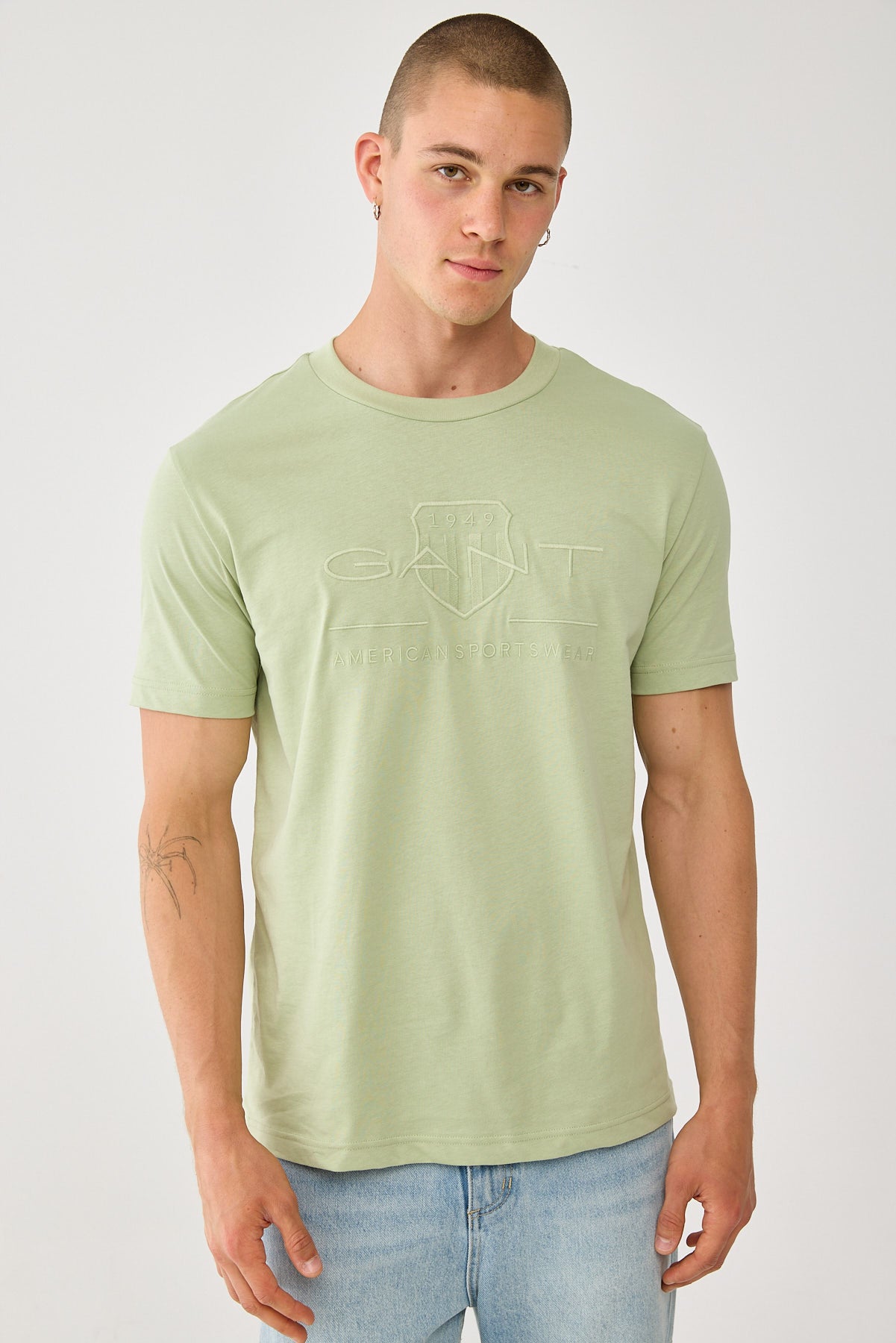 Gant Tonal Shield Tee Milky Matcha